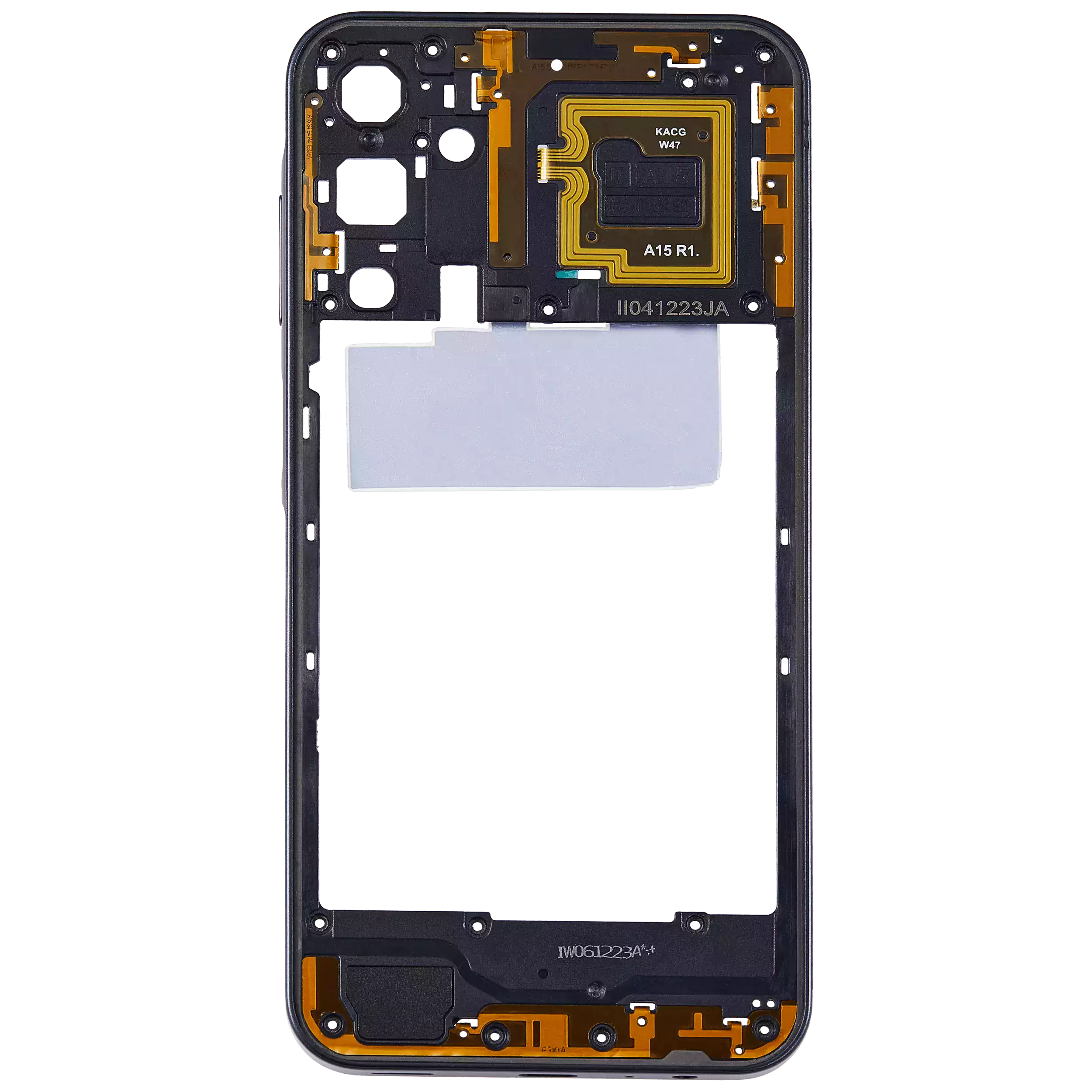 Samsung Galaxy A15 (A155 / 2023) (Cesur Siyah) ile Uyumlu Orta Çerçeve Muhafaza 