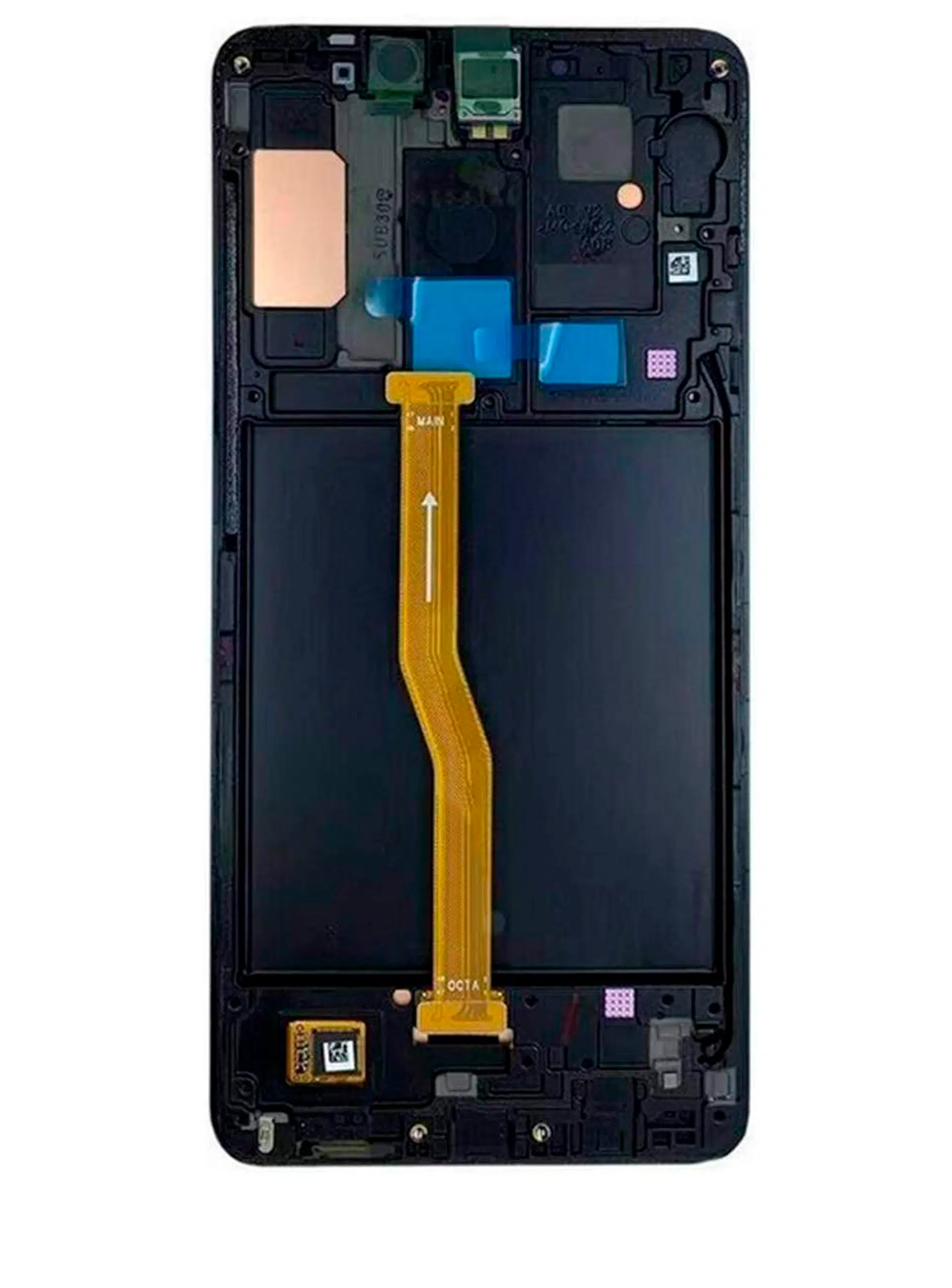 Samsung Galaxy A9 (A920 / 2018) (Servis Paketi) (Siyah) ile Uyumlu Çerçeveli OLED Montajı 