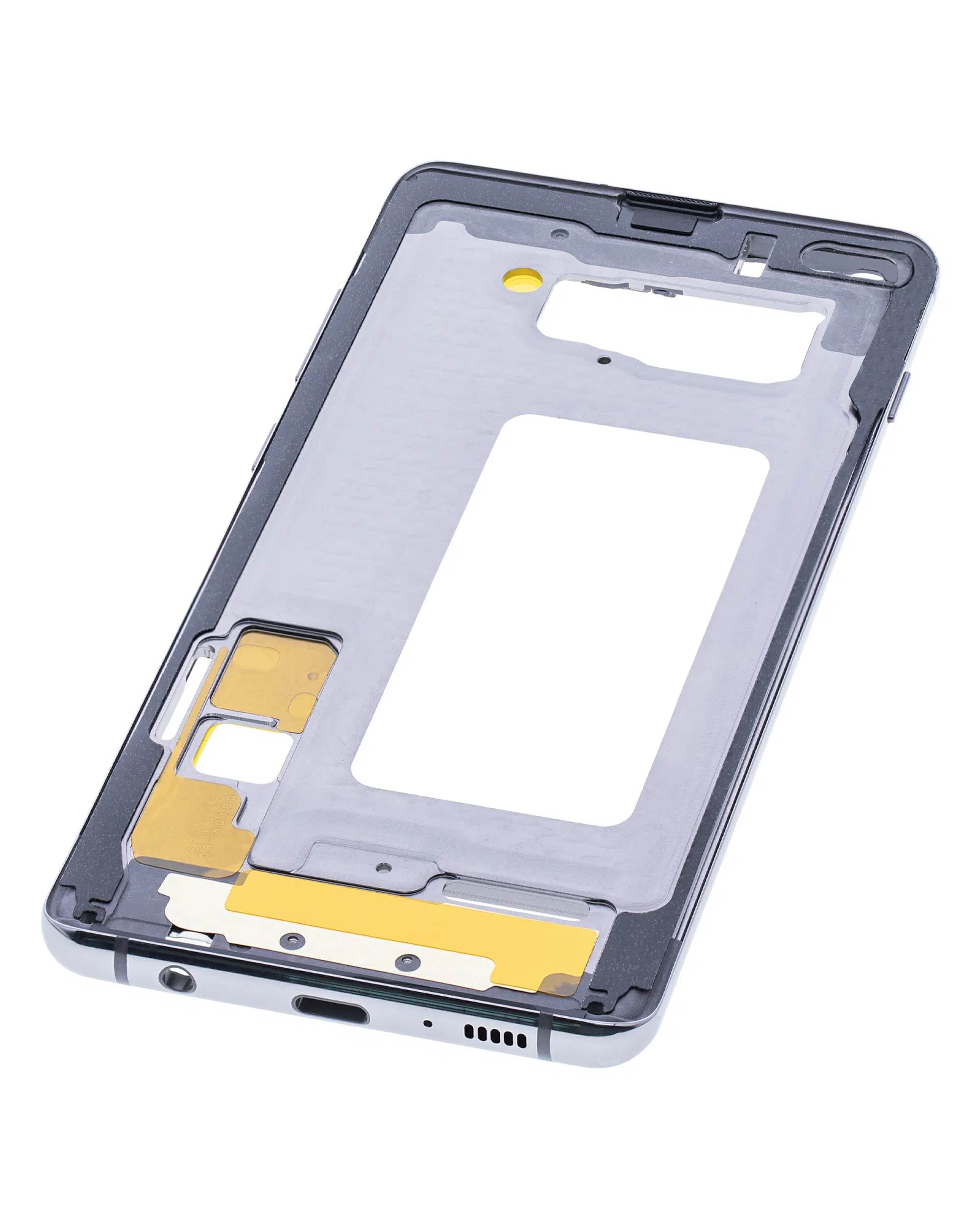 Samsung Galaxy S10 Plus ile Uyumlu Orta Çerçeve Muhafaza (Küçük Parçalarla) (Prizma Siyah) 
