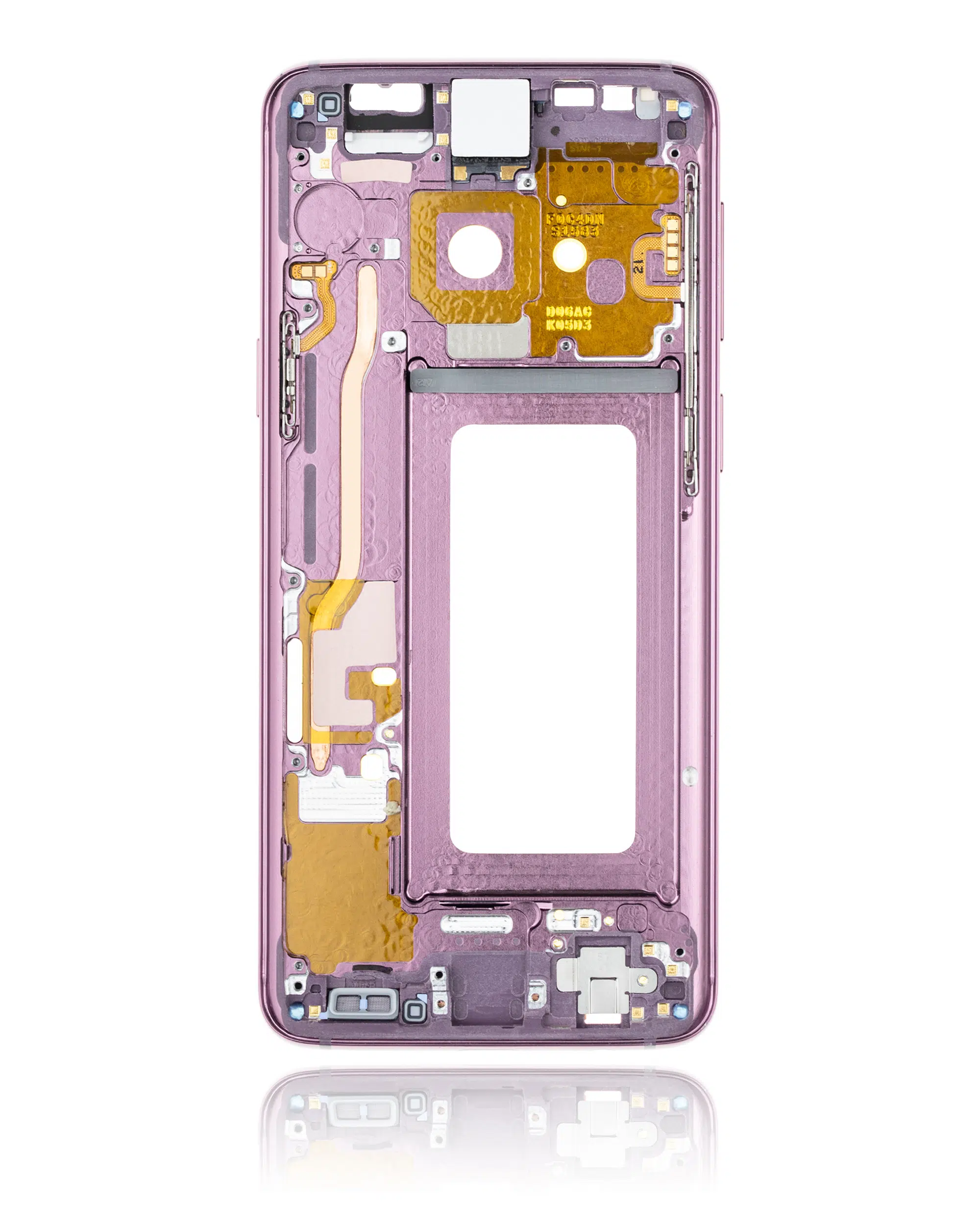 Samsung Galaxy S9 ile Uyumlu Orta Çerçeve Muhafaza (Küçük Parçalarla) (Lila Mor Çerçeve) 