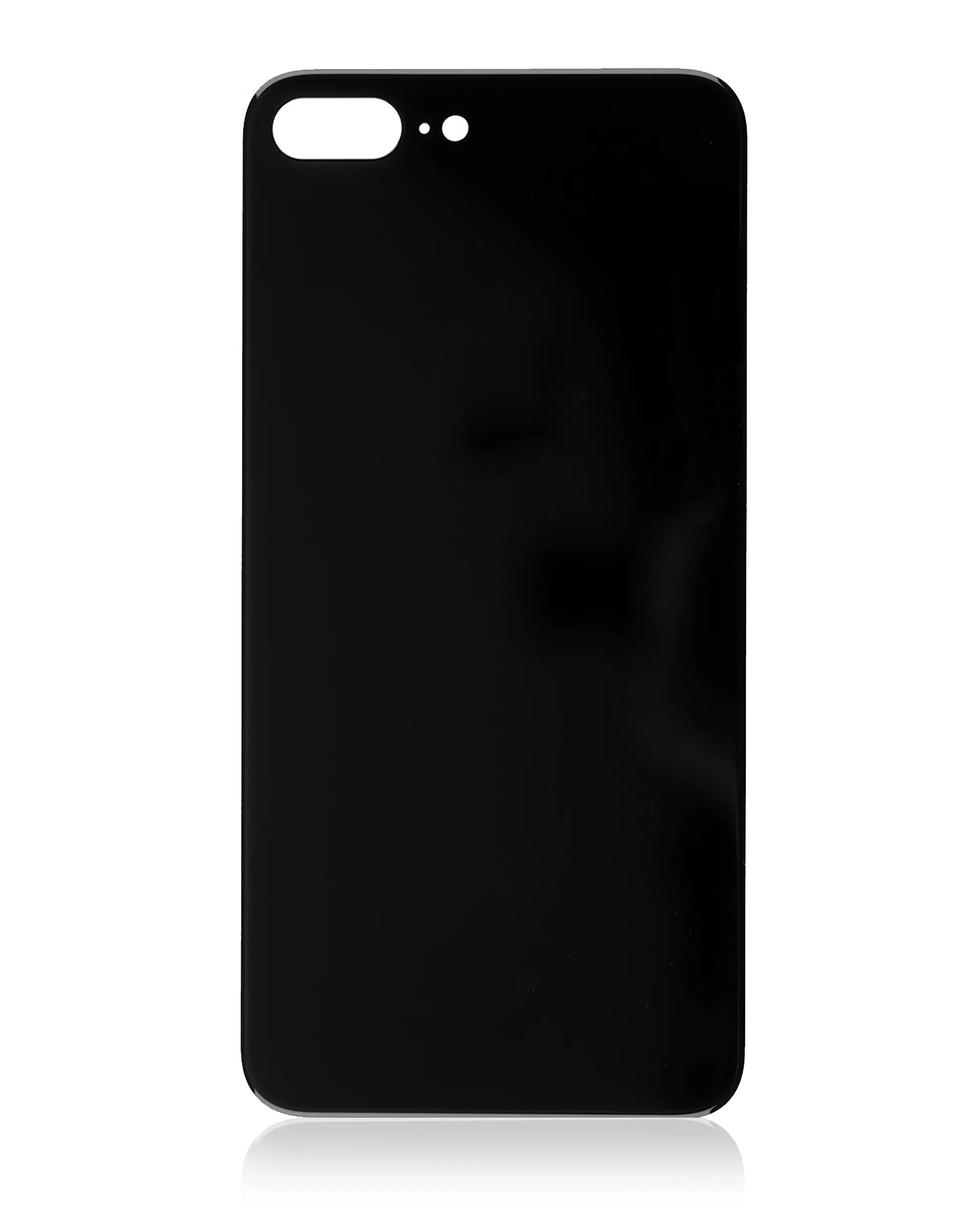 İphone 8 Plus İle Uyumlu Arka Cam Siyah (Logolu / Büyük Kamera Deliği)