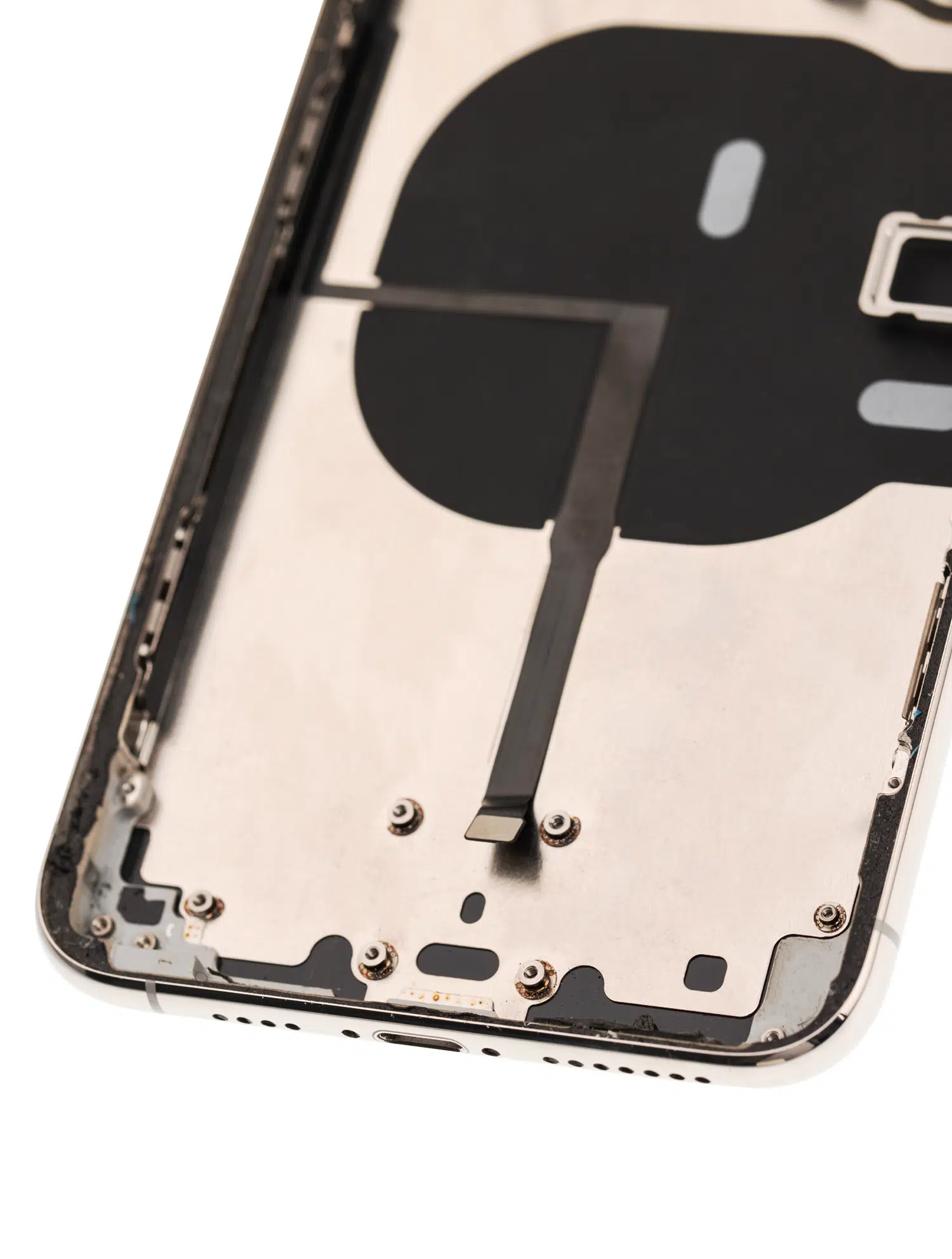 İphone 11 Pro Max İle Uyumlu Kasa Kapak Set Beyaz İçi Boş (Logolu) 1/1 Kasa
