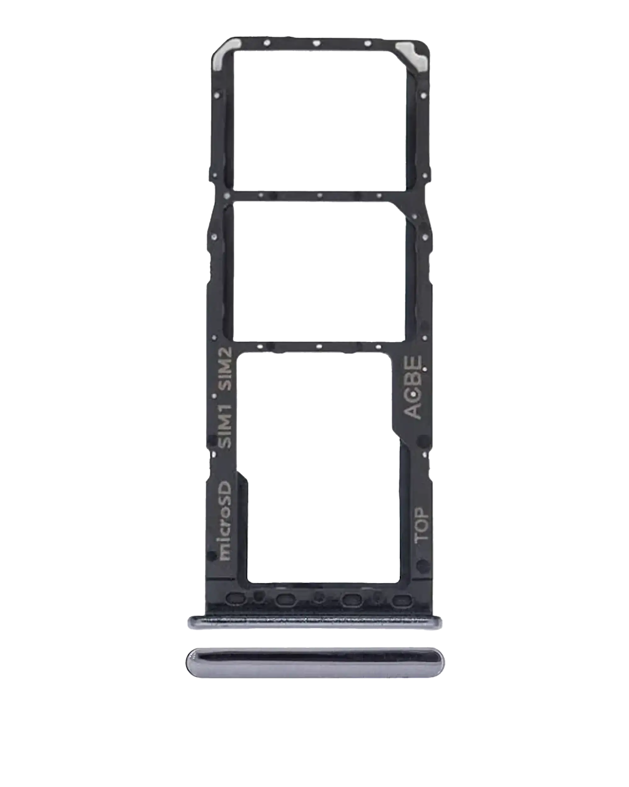 Samsung Galaxy A32 ile Uyumlu Çift Sim Kart Tepsisi (A325 / 2021) (Siyah)