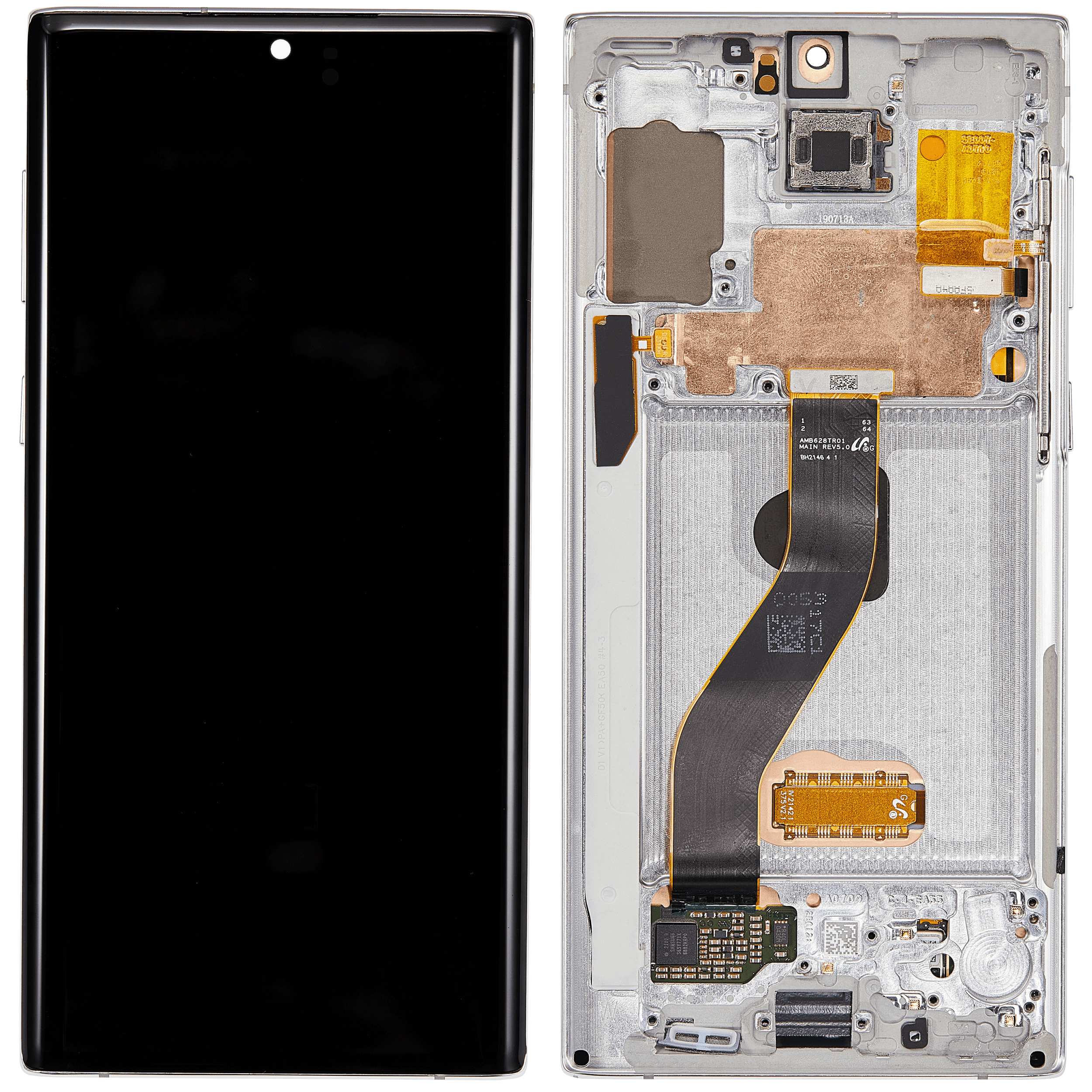 Samsung Galaxy Note 10 İle Uyumlu Çerçeveli Ekran Dokunmatik (%100 Orijinal Ürün)(Aura Beyazı)