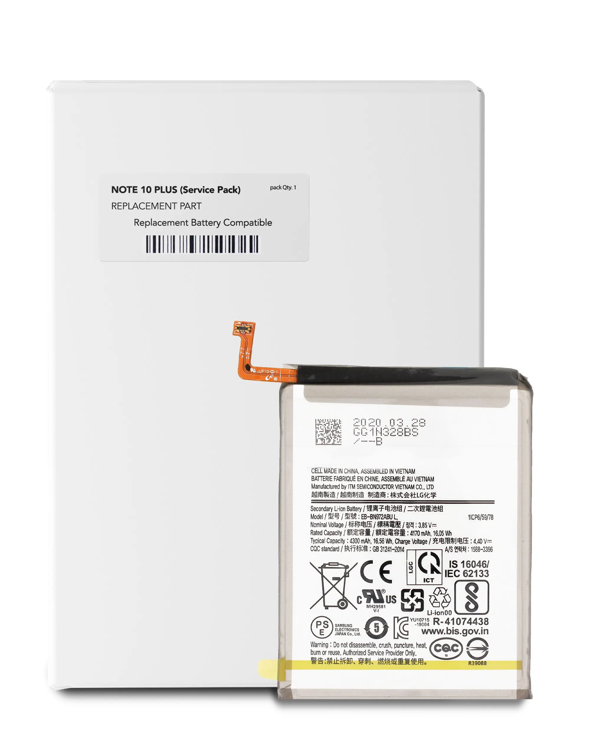 Samsung Galaxy Note 10 Plus İle Uyumlu Batarya Pil (Logosuz %100 Orijinal Ürün)