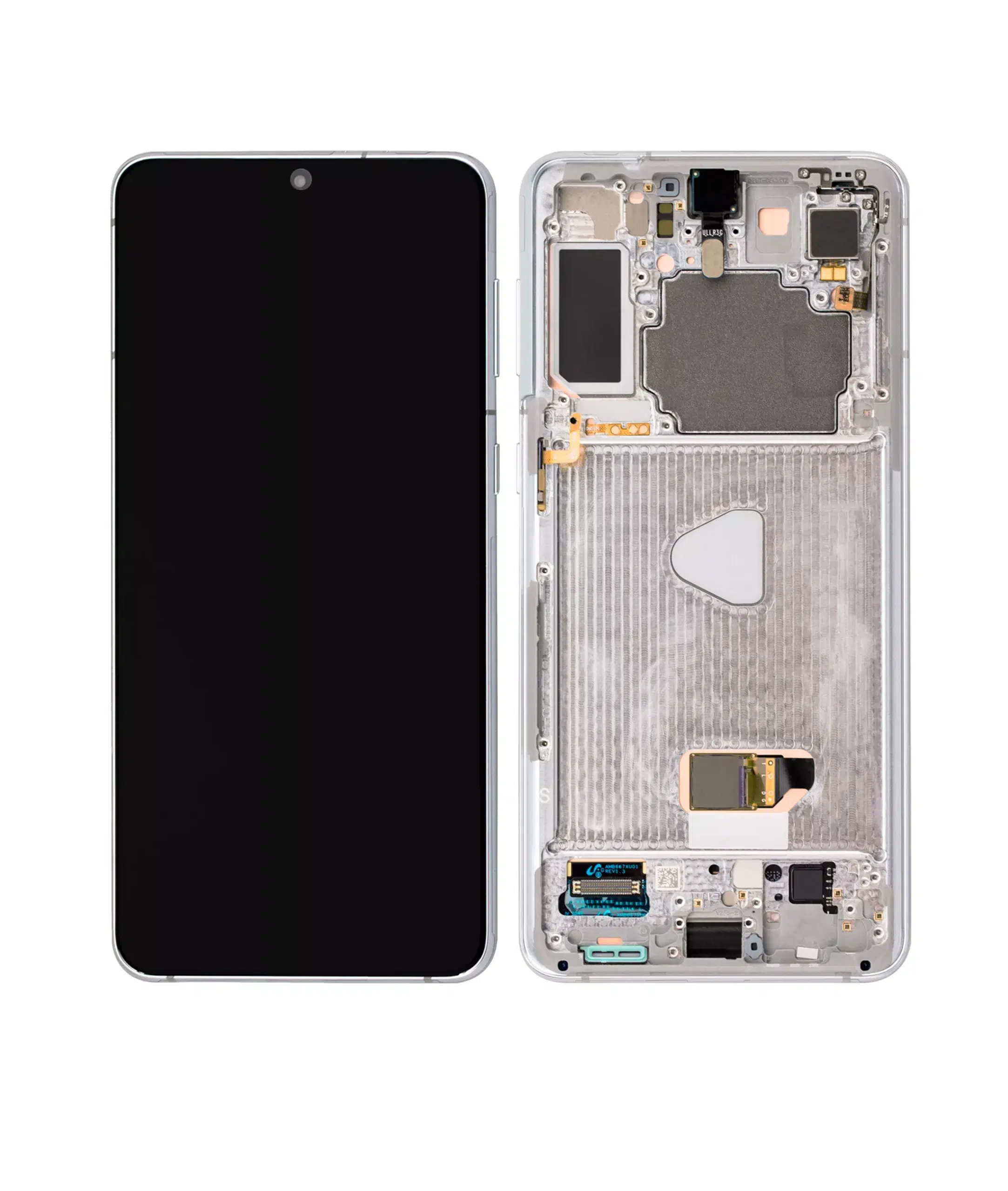 Samsung Galaxy S21 Plus 5G (Servis Paketi) (Phantom Silver) İle Uyumlu Çerçeveli OLED Montajı 