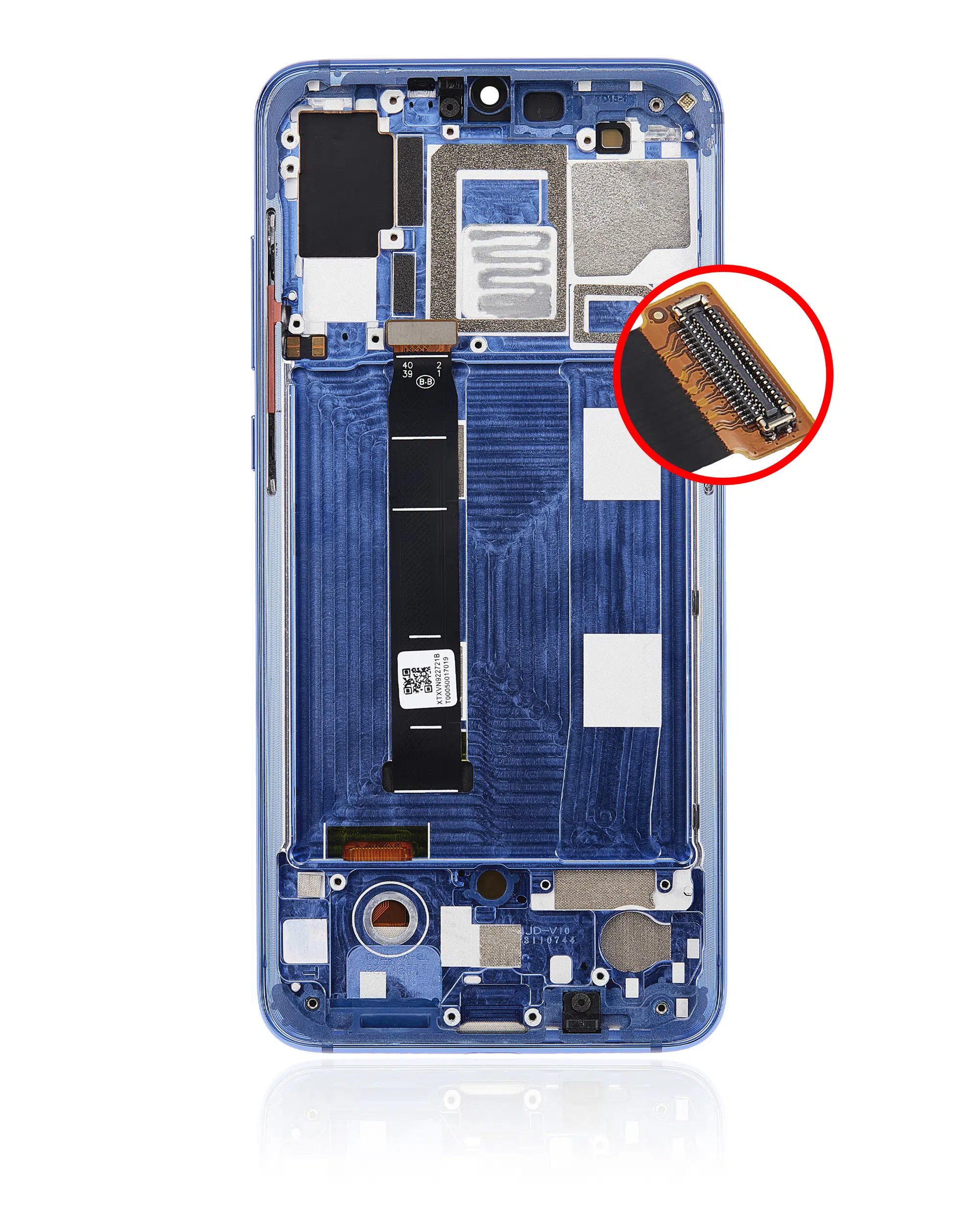 Xiaomi Mi 9 İle Uyumlu Çerçeveli Ekran Dokunmatik Oled (Okyanus Mavisi)