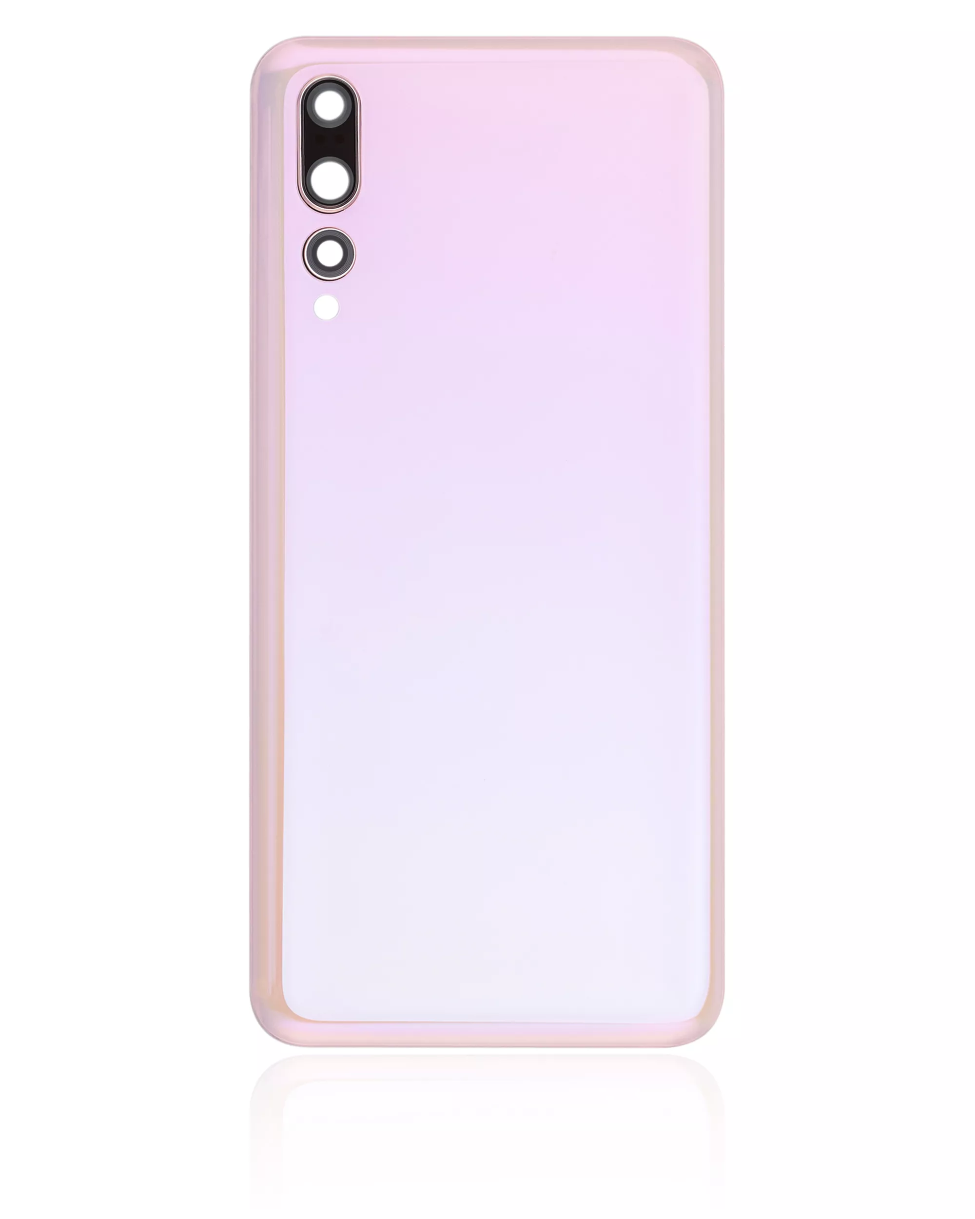 Huawei P20 Pro İle Uyumlu Kamera Lensli Arka Kapak Camı (Pembe Altın)