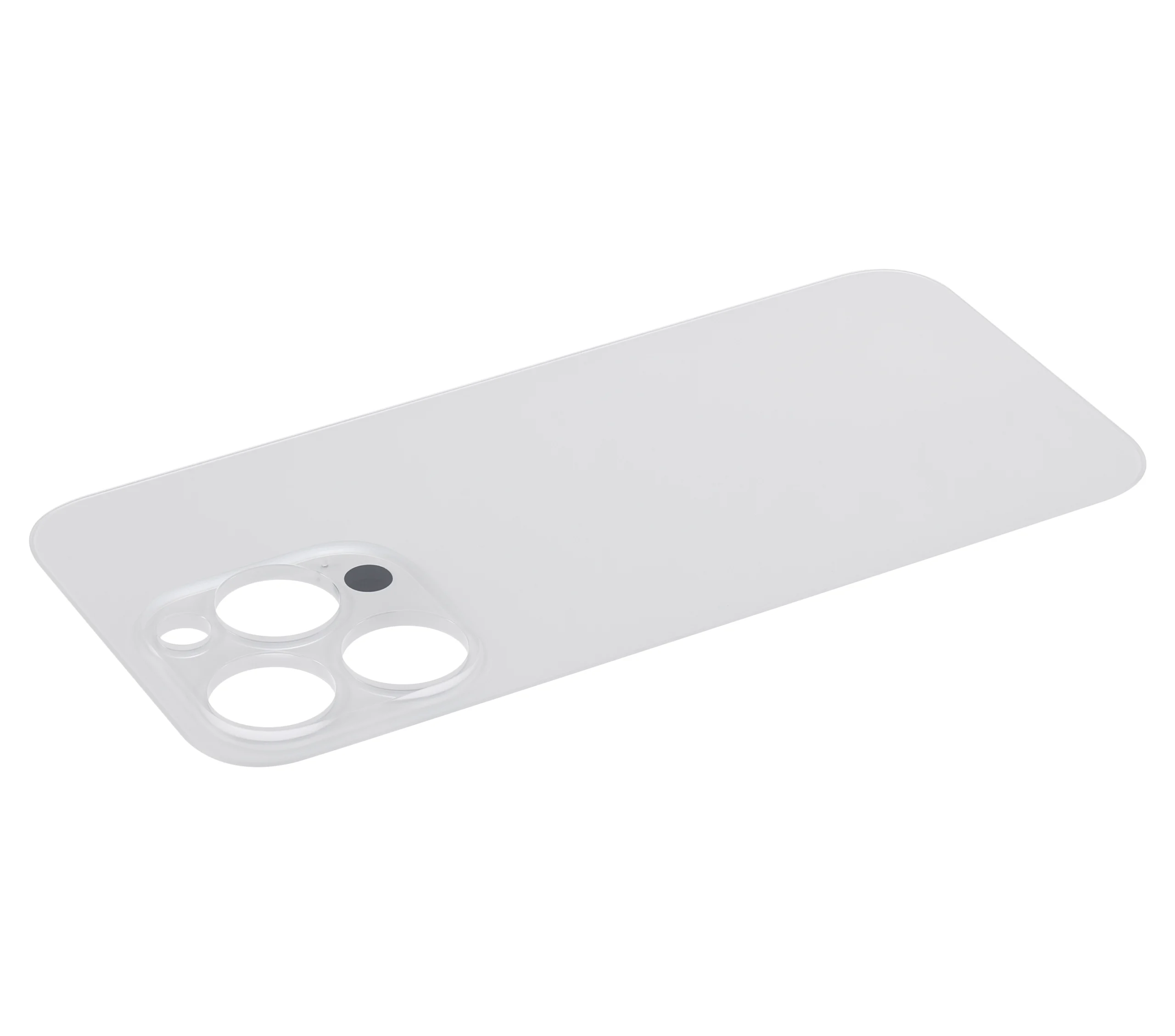İphone 14 Pro İle Uyumlu Arka Cam Beyaz (Logolu / Büyük Kamera Deliği)