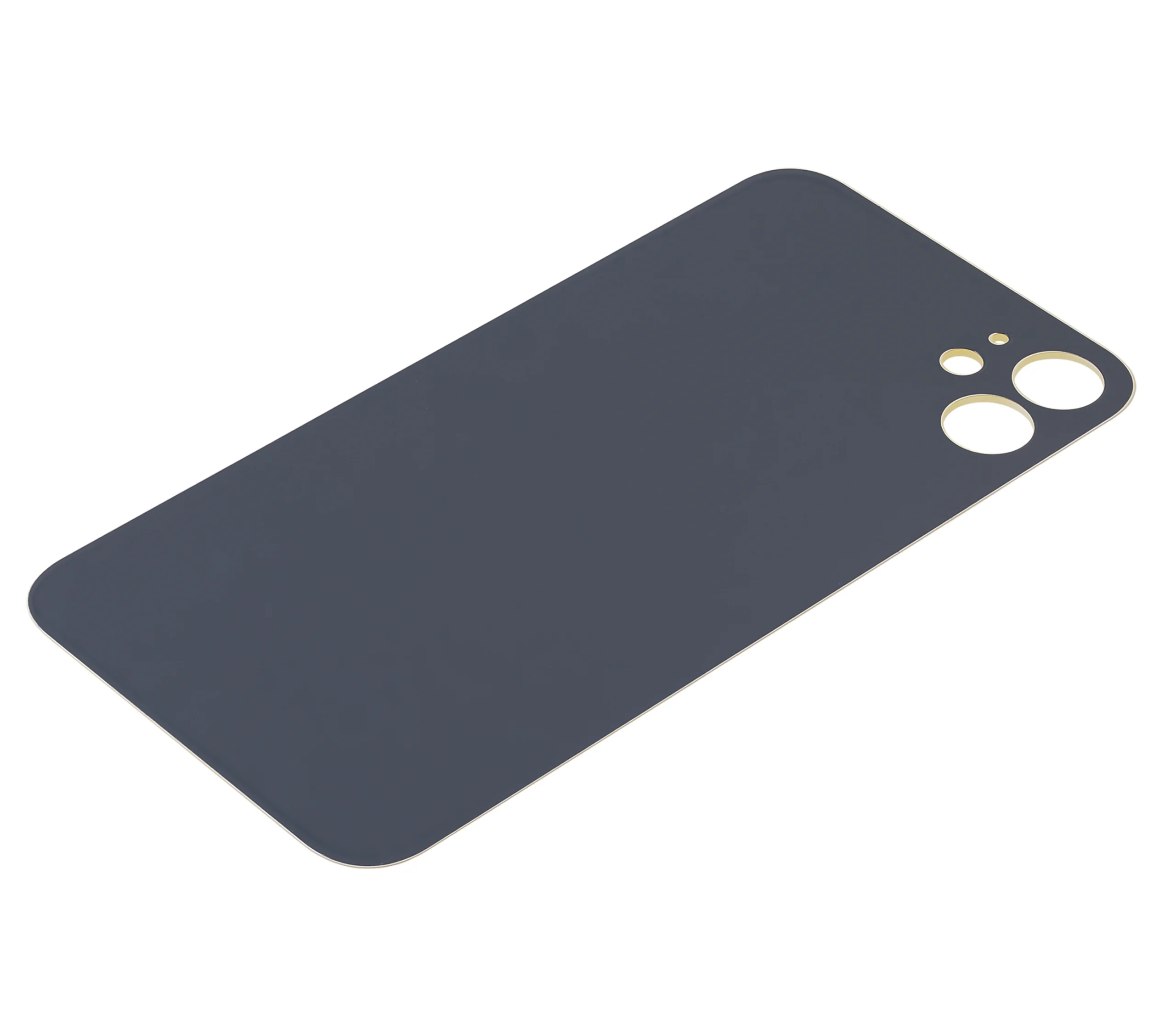 İphone 11 İle Uyumlu Arka Cam Sarı (Logolu / Büyük Kamera Deliği)