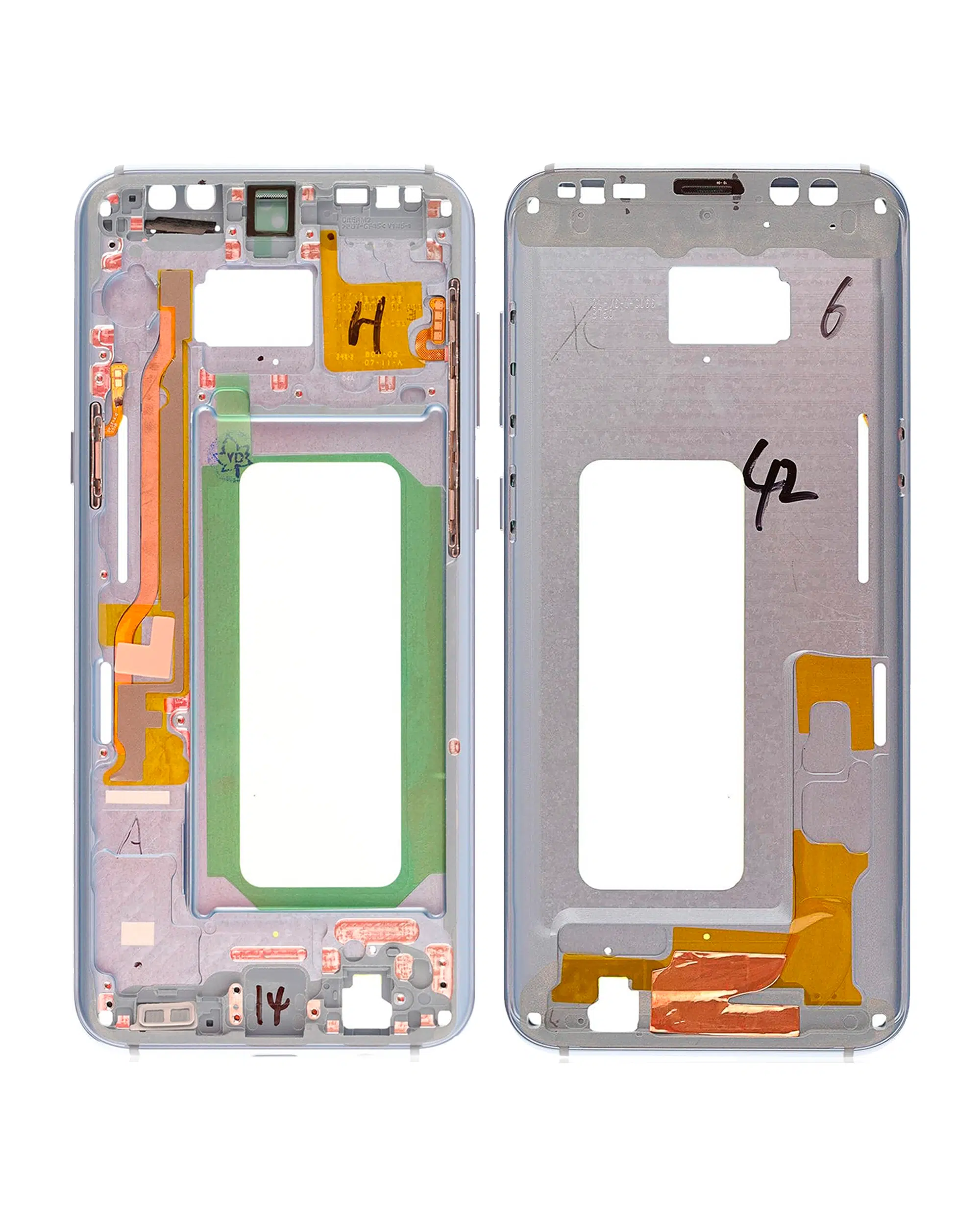 Samsung Galaxy S8 Plus ile Uyumlu Orta Çerçeve Muhafaza (Küçük Parçalarla) (Mercan Mavisi) 