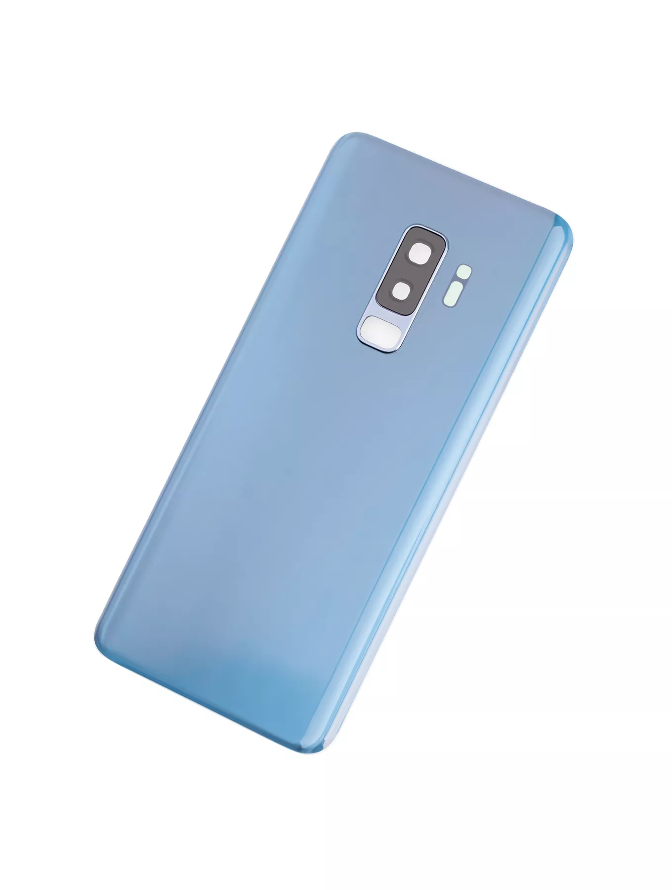 Samsung Galaxy S9 Plus İle Uyumlu Kamera Lensli Arka Kapak Camı (Servis Paketi) (Mercan Mavisi) 