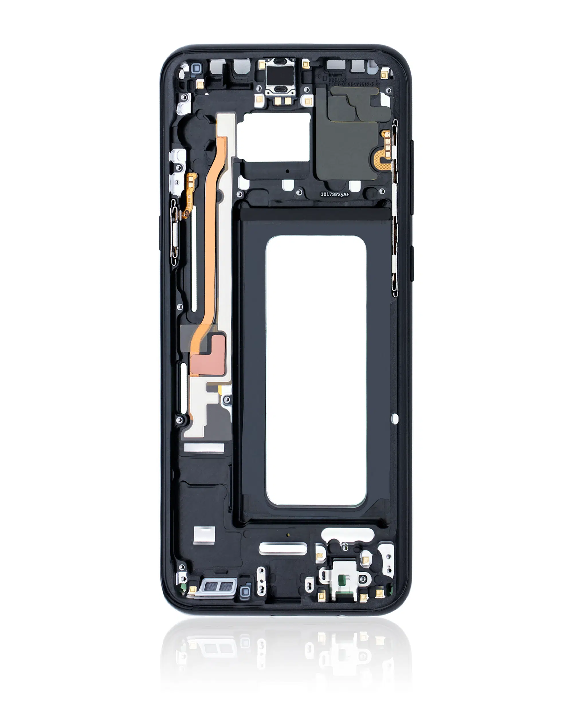Samsung Galaxy S8 Plus ile Uyumlu Orta Çerçeve Muhafaza (Küçük Parçalarla) (Gece ​​Yarısı Siyahı) 