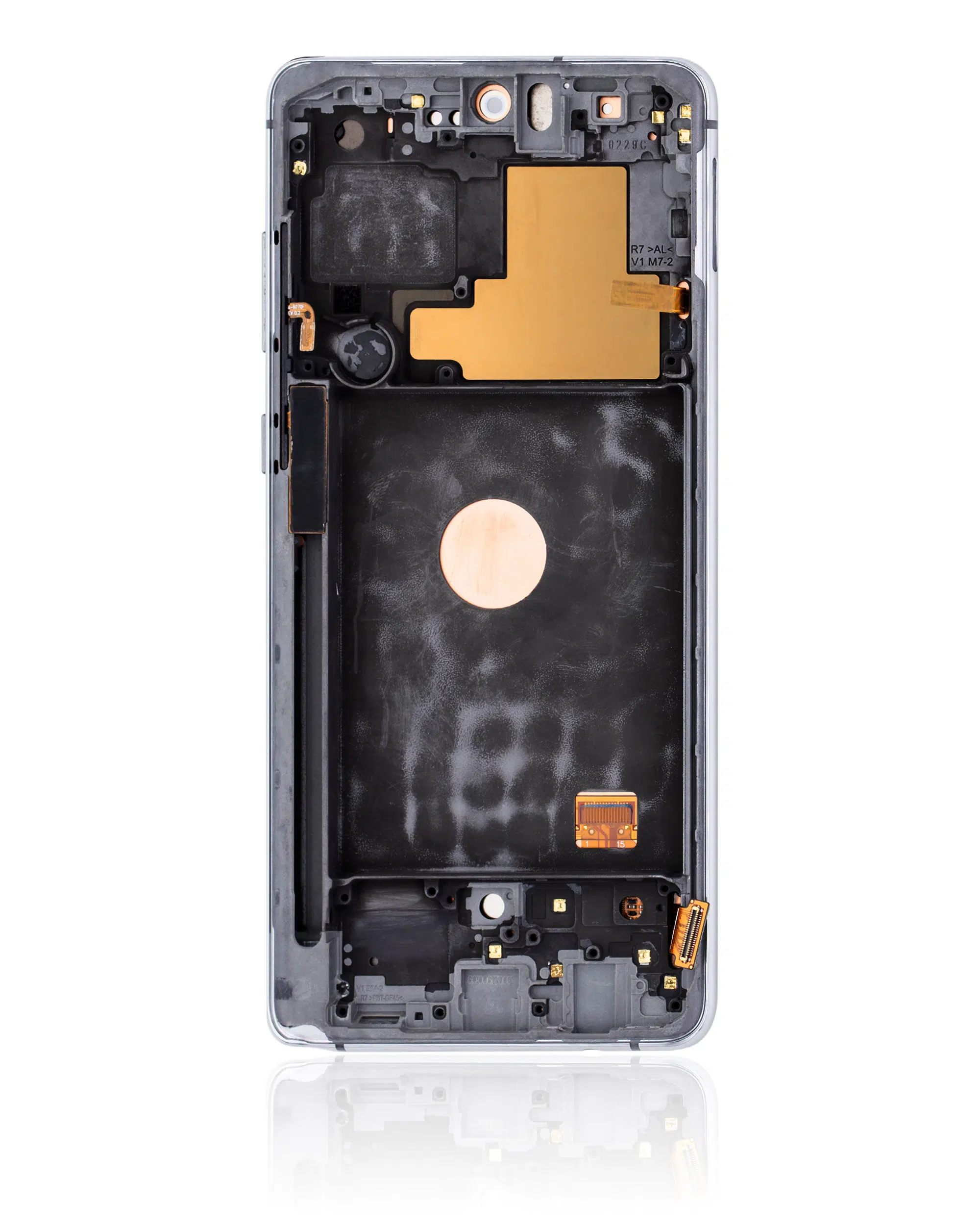 Samsung Galaxy Note 10 Lite İle Uyumlu Çerçeveli Ekran Dokunmatik (%100 Orijinal Ürün)(Aura Glow / Silver)