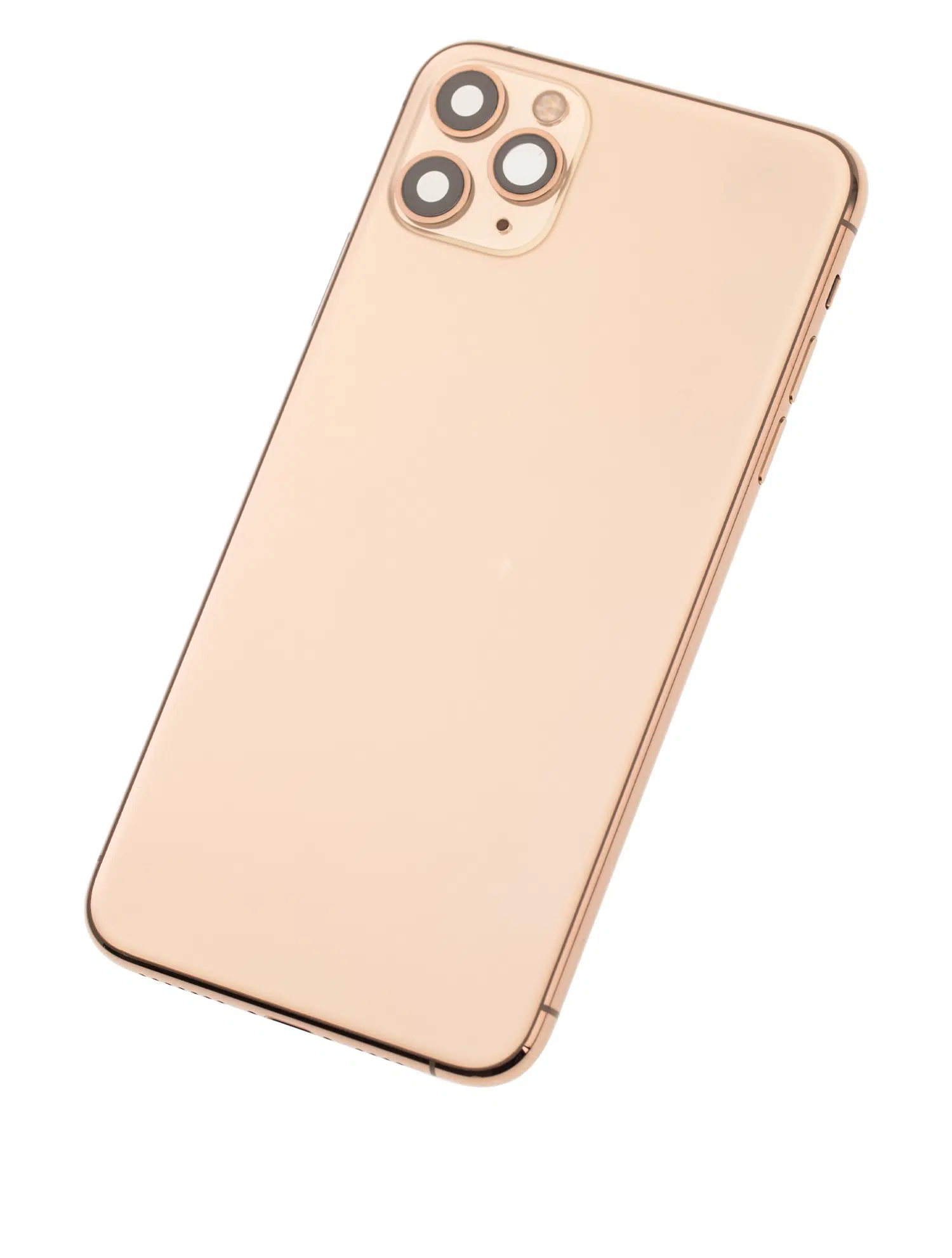 İphone 11 Pro Max İle Uyumlu Kasa Kapak Set Gold İçi Boş (Logolu) 1/1 Kasa
