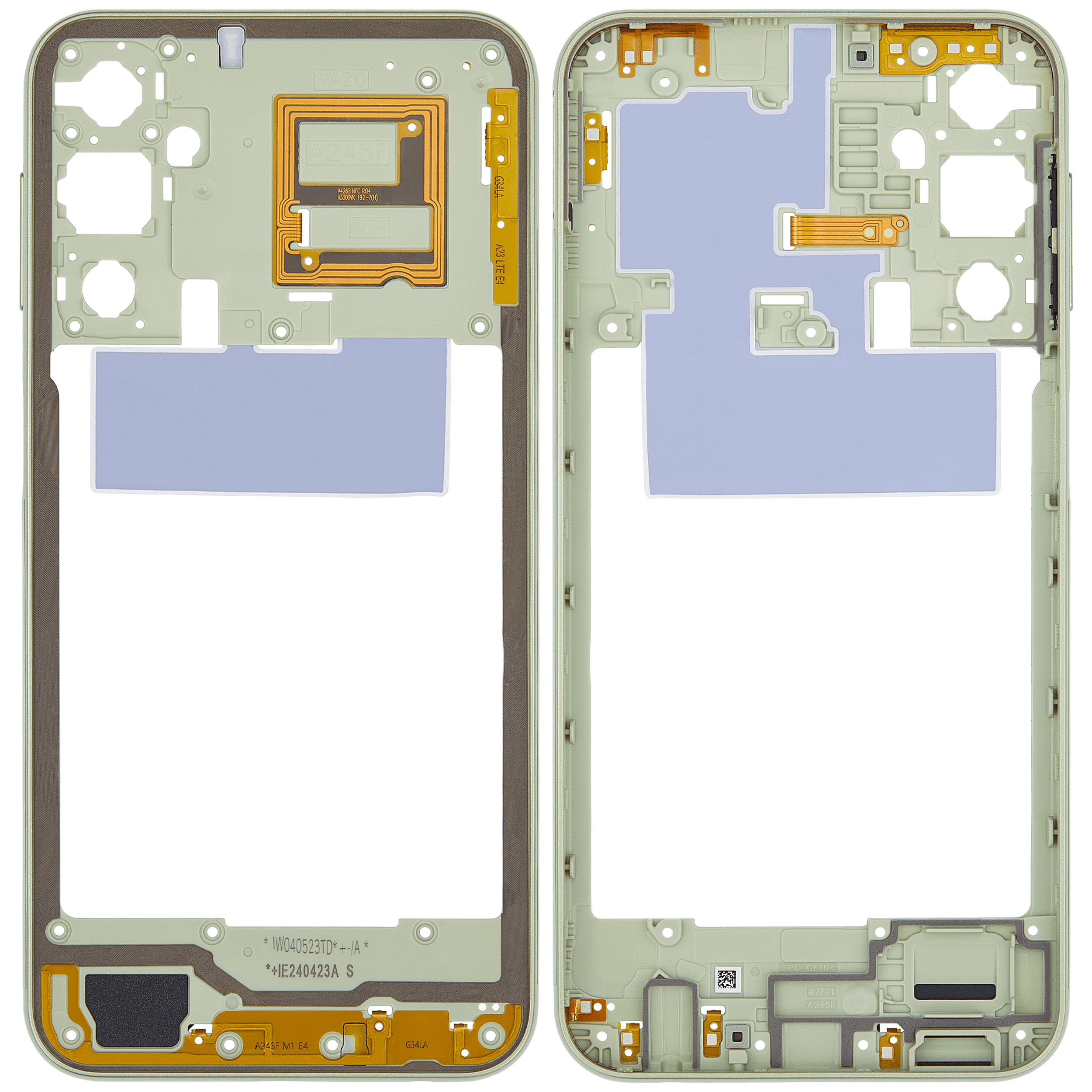 Samsung Galaxy A24 4G (A245 / 2023) (Limon Yeşili) ile Uyumlu Orta Çerçeve Muhafaza 