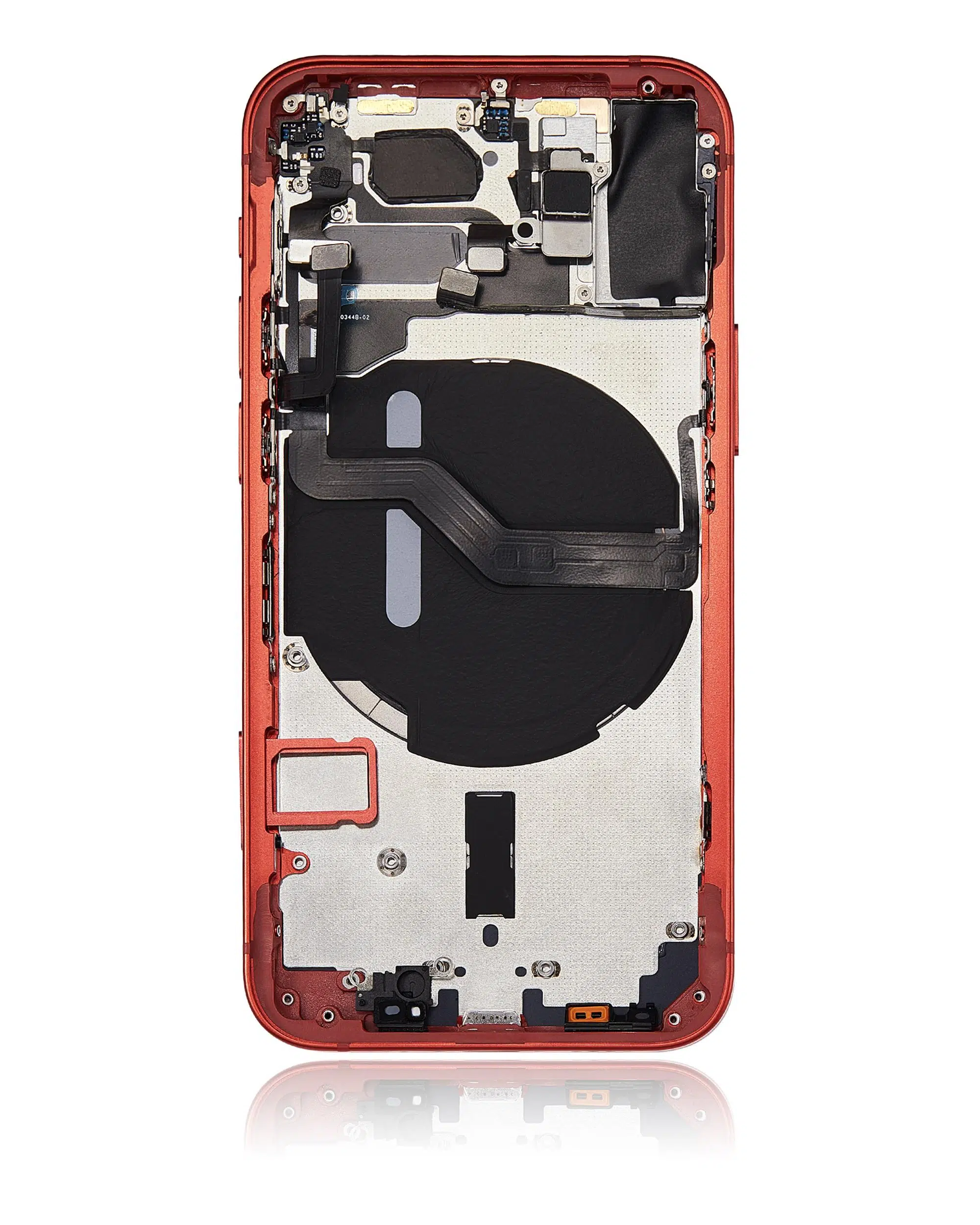 İphone 12 Mini İle Uyumlu Kasa Kapak Set Turuncu İçi Boş (Logolu) 1/1 Kasa