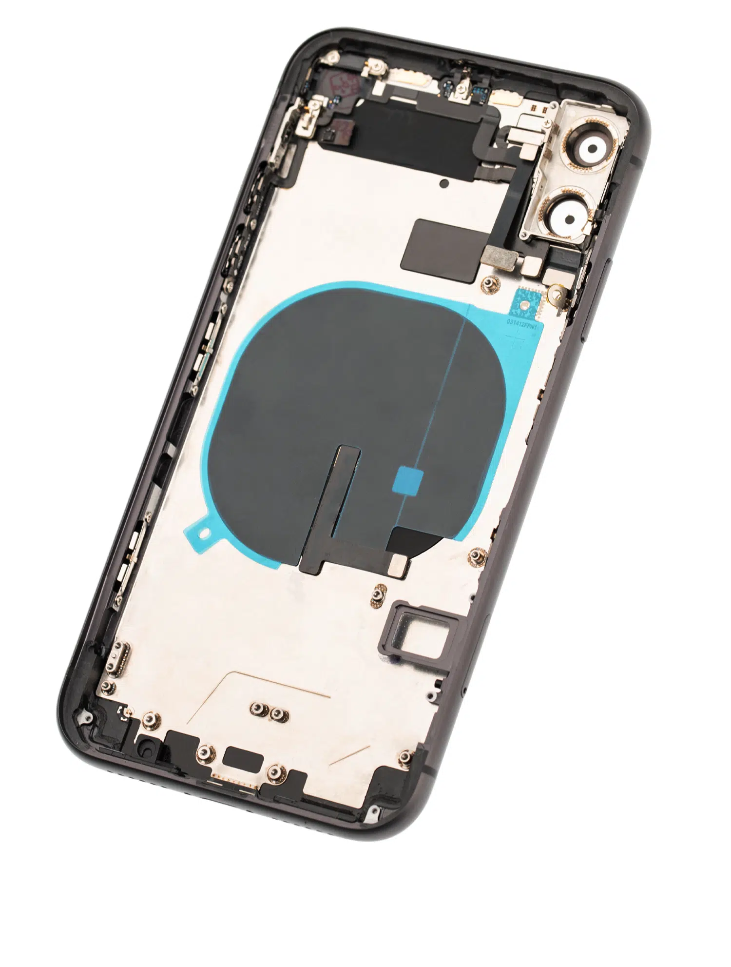 İphone 11 İle Uyumlu Kasa Kapak Set Siyah İçi Boş (Logolu) 1/1 Kasa