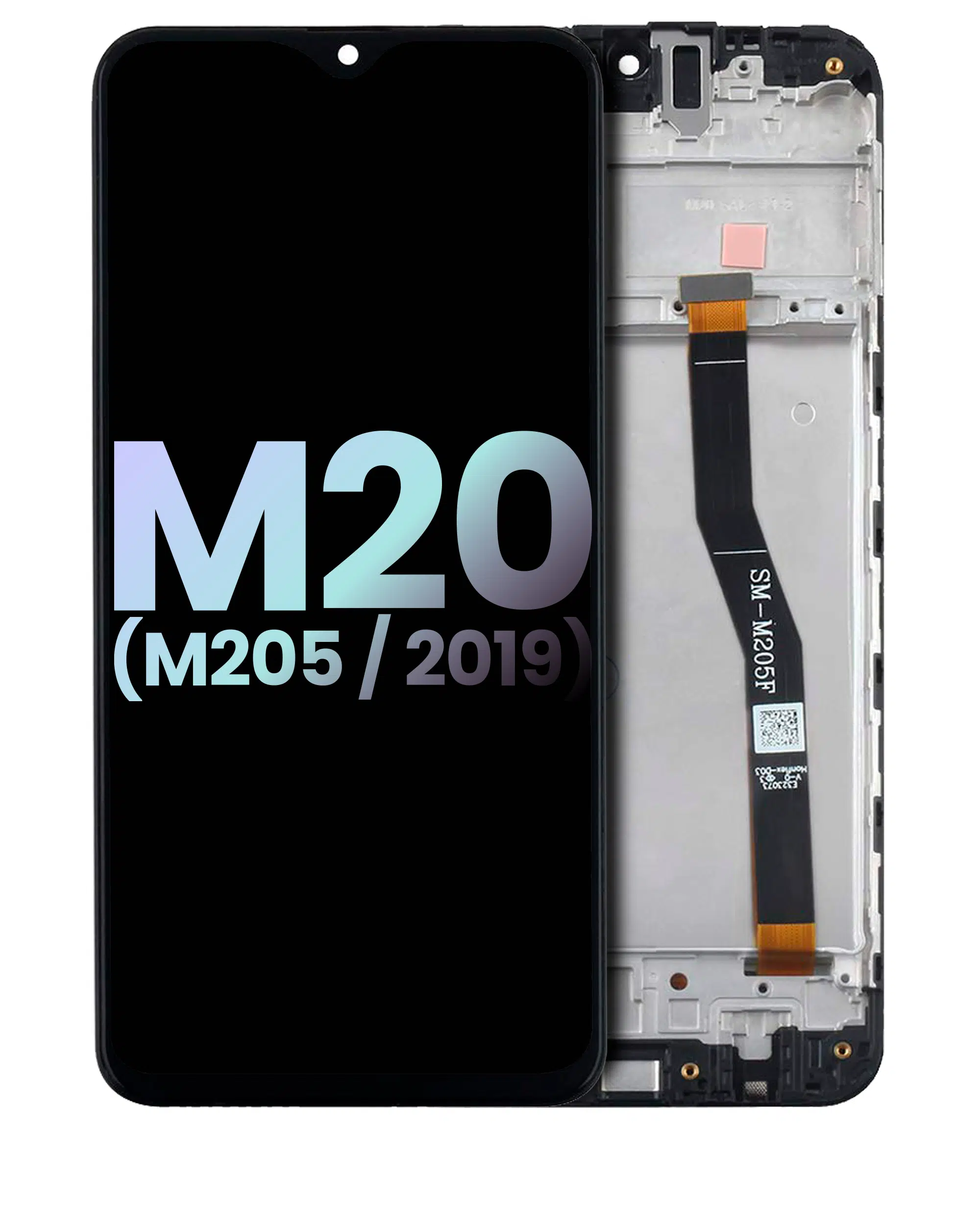 Samsung Galaxy M20 (M205 / 2019) İle Uyumlu Çerçeveli Ekran Dokunmatil OLED