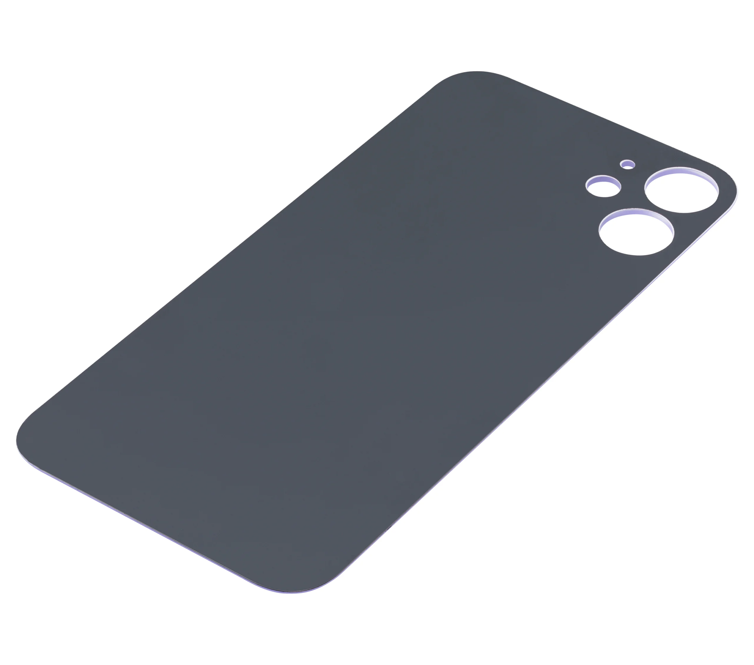 İphone 12 Mini İle Uyumlu Arka Cam Mor (Logolu / Büyük Kamera Deliği)