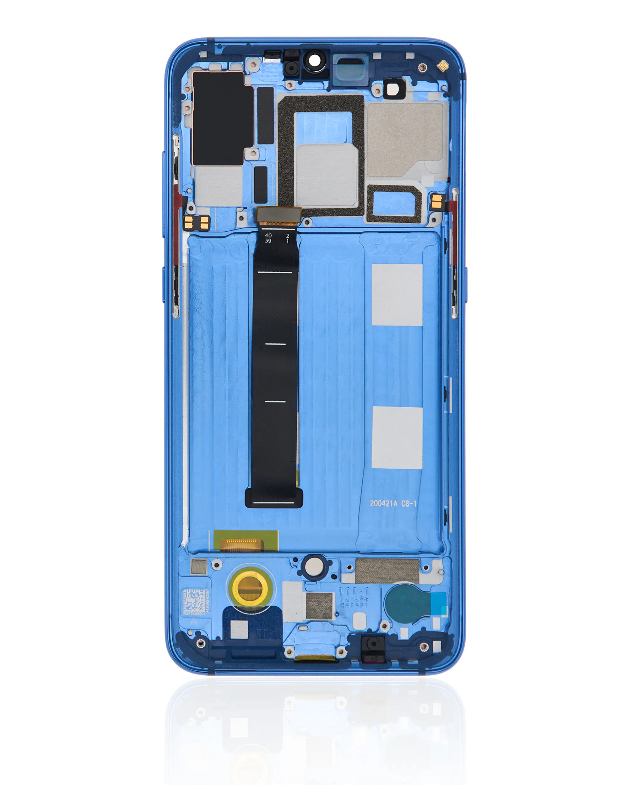 Xiaomi Mi 9 İle Uyumlu Çerçeveli Ekran Dokunmatik Orjinal (Okyanus Mavisi)