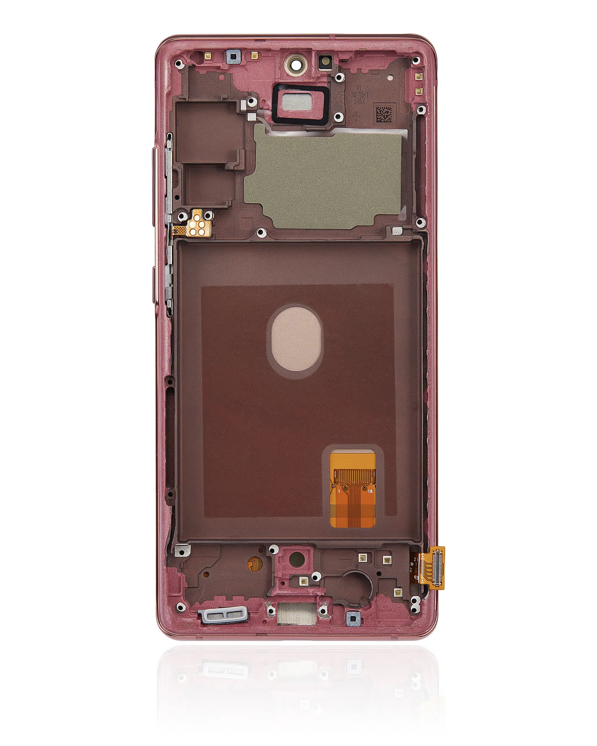 Samsung Galaxy S20 FE 4G / 5G (Aftermarket Plus) (Bulut Kırmızısı) ile Uyumlu Çerçeveli OLED Montajı 