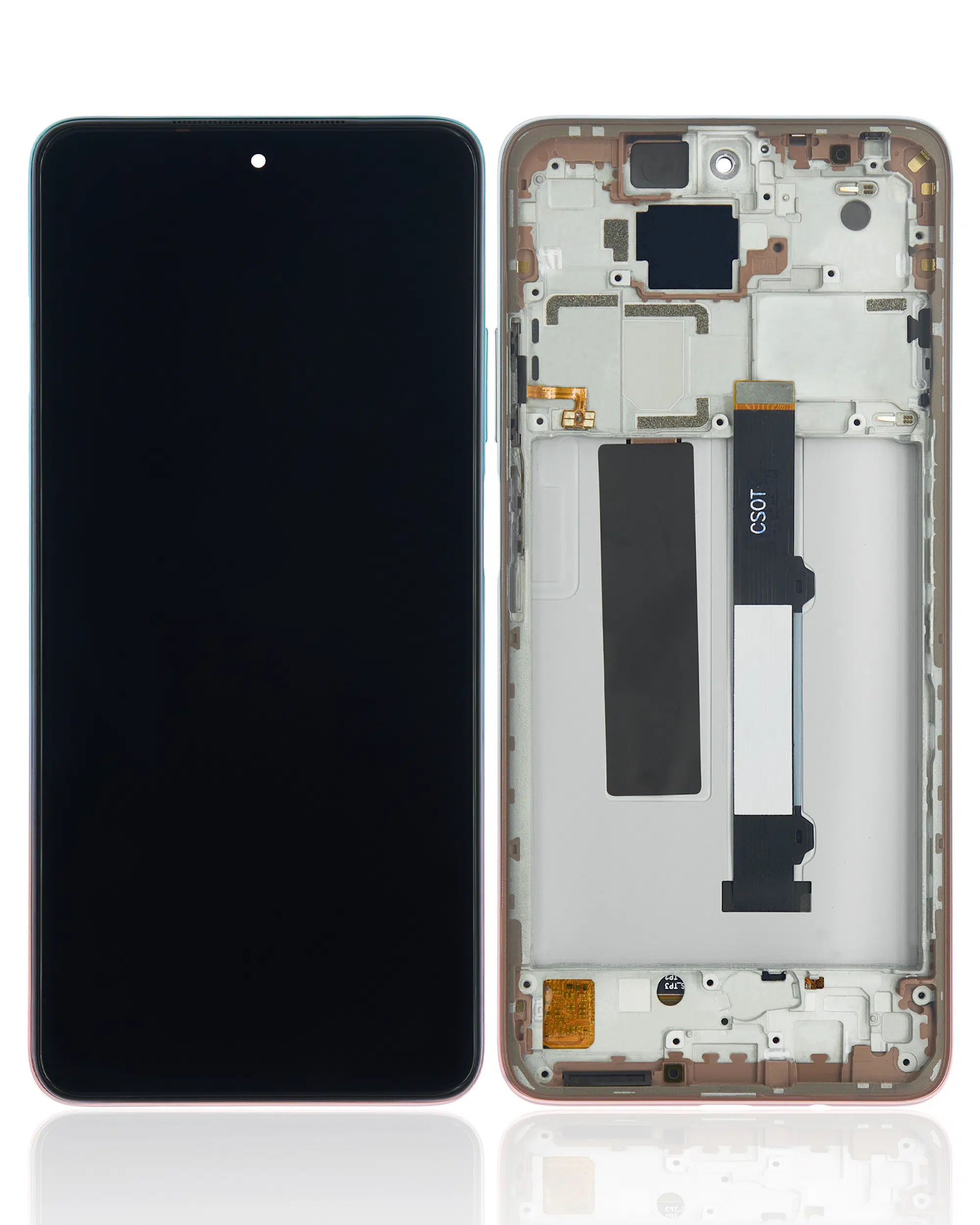 Xiaomi Mi 10T 5G Lite ile Uyumlu Çerçeveli Ekran Dokunmatik (Rose Gold) (%100 Orijinal Ürün)