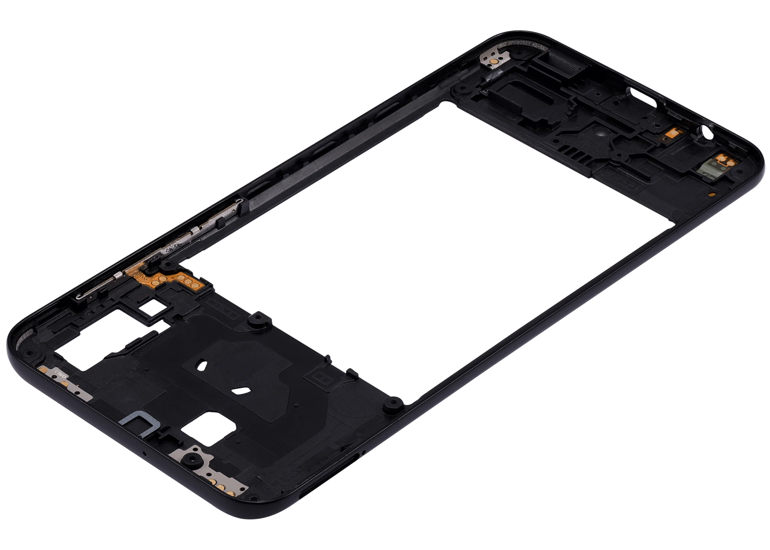 Samsung Galaxy A20 (A205 / 2019) (Uluslararası Versiyon) (Siyah) ile Uyumlu Orta Çerçeve Muhafaza 