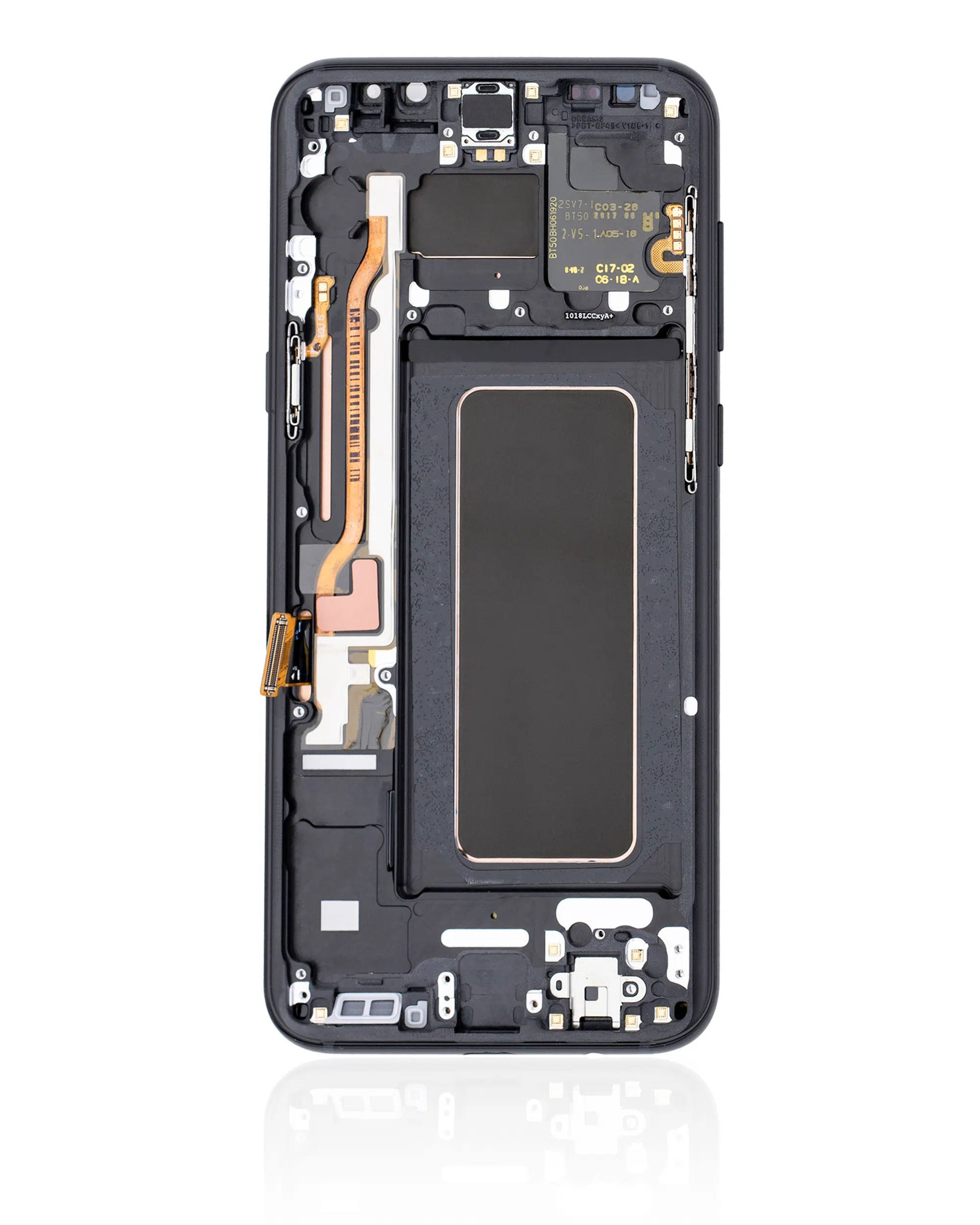 Samsung Galaxy S8 Plus ile Uyumlu Çerçeveli OLED Ekranı(Leke: D Sınıfı) (Gece ​​Yarısı Siyahı) 
