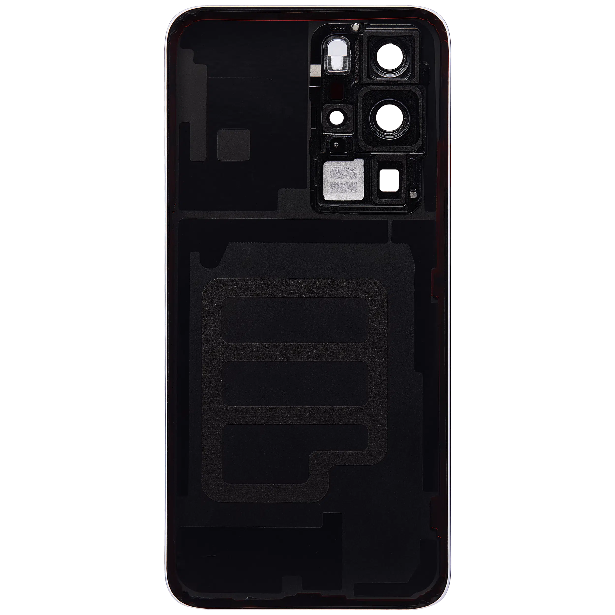 Huawei P40 Pro İle Uyumlu Kamera Lensli Arka Kapak Camı (Siyah)