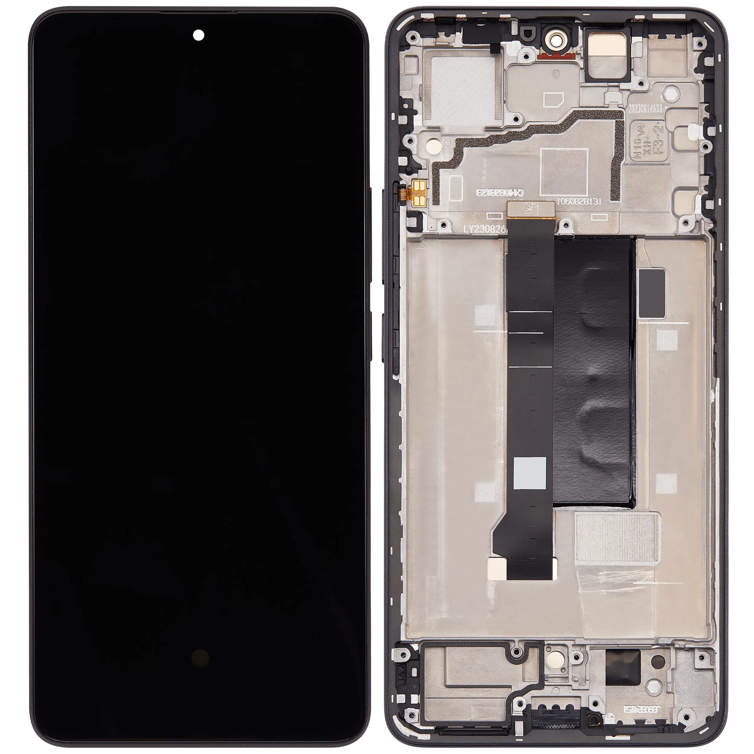 Xiaomi Redmi Note 13 Pro 5G  İle Uyumlu Çerçeveli Ekran Dokunmatik (%100 Orijinal Ürün) (Siyah)