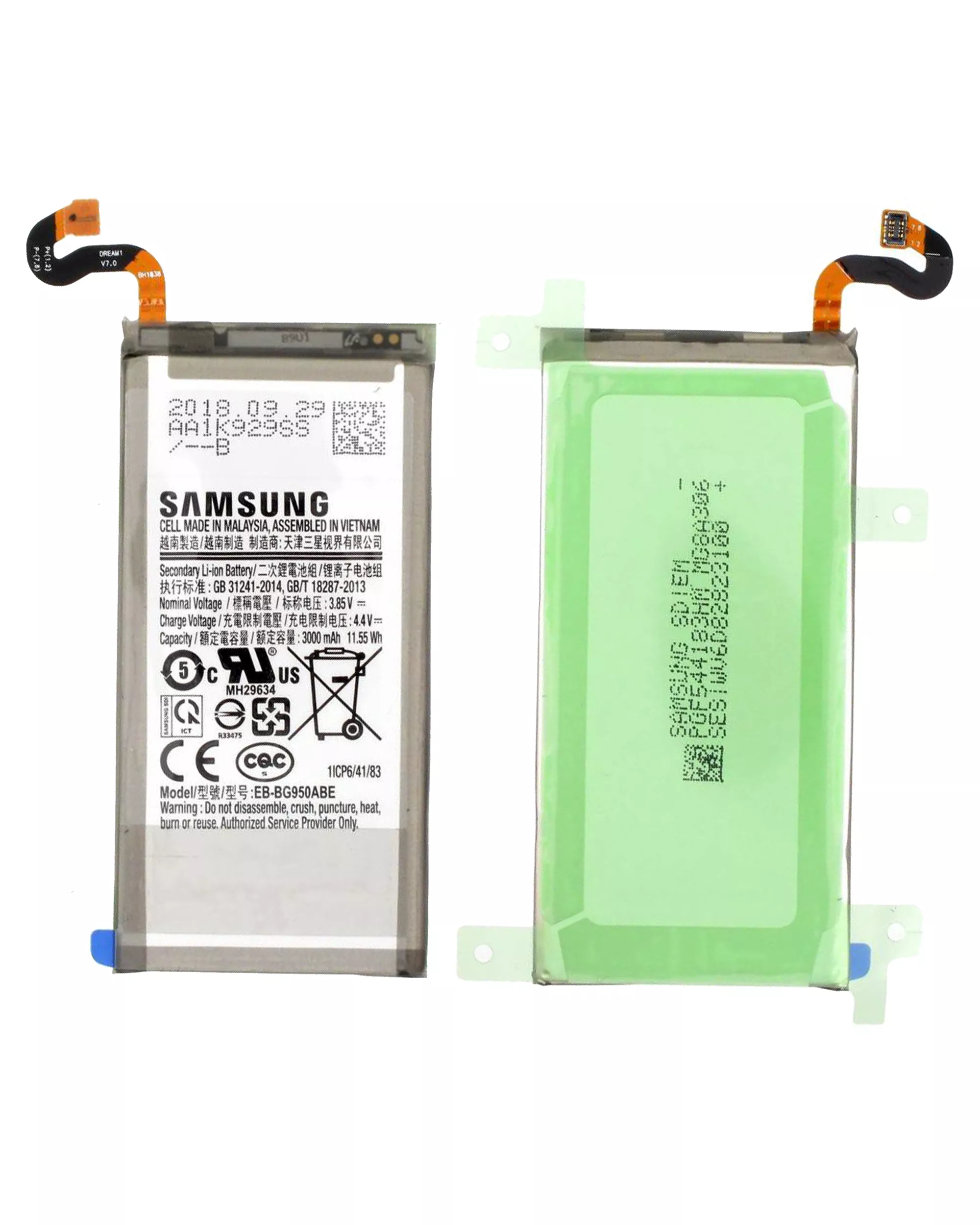 Samsung Galaxy S8 İle Uyumlu Batarya Pil (Logosuz %100 Orijinal Ürün)  (EB-BG950ABA)