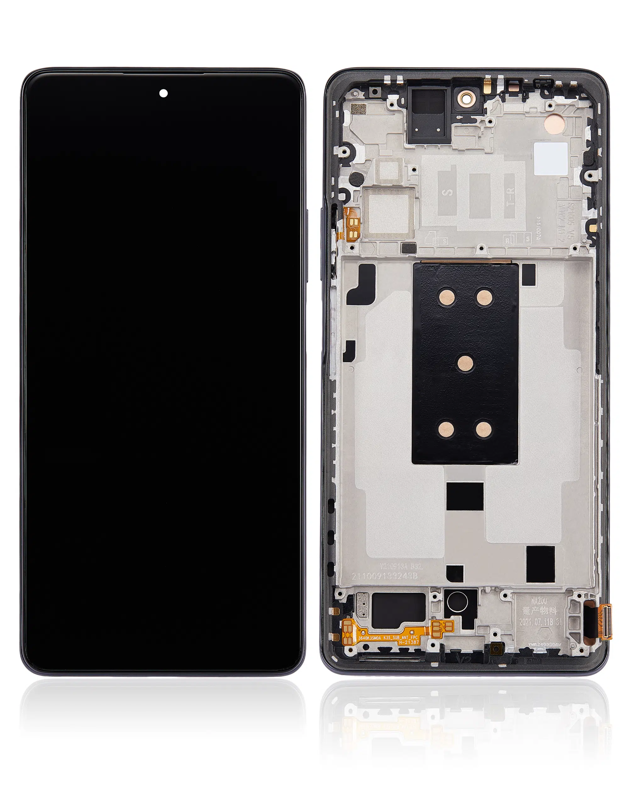 Xiaomi 11T Pro ile Uyumlu Çerçeveli Ekran Dokunmatik (%100 Orijinal Ürün) (Meteorit Gri)