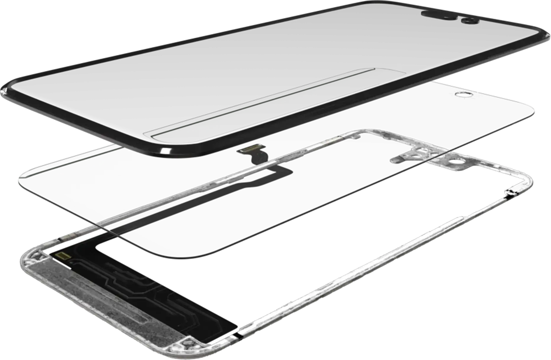 3'ü 1 arada (OCA Önceden Yüklenmiş Cam + Çerçeve) İphone 14 Pro Max (OCA Master) ile Uyumlu