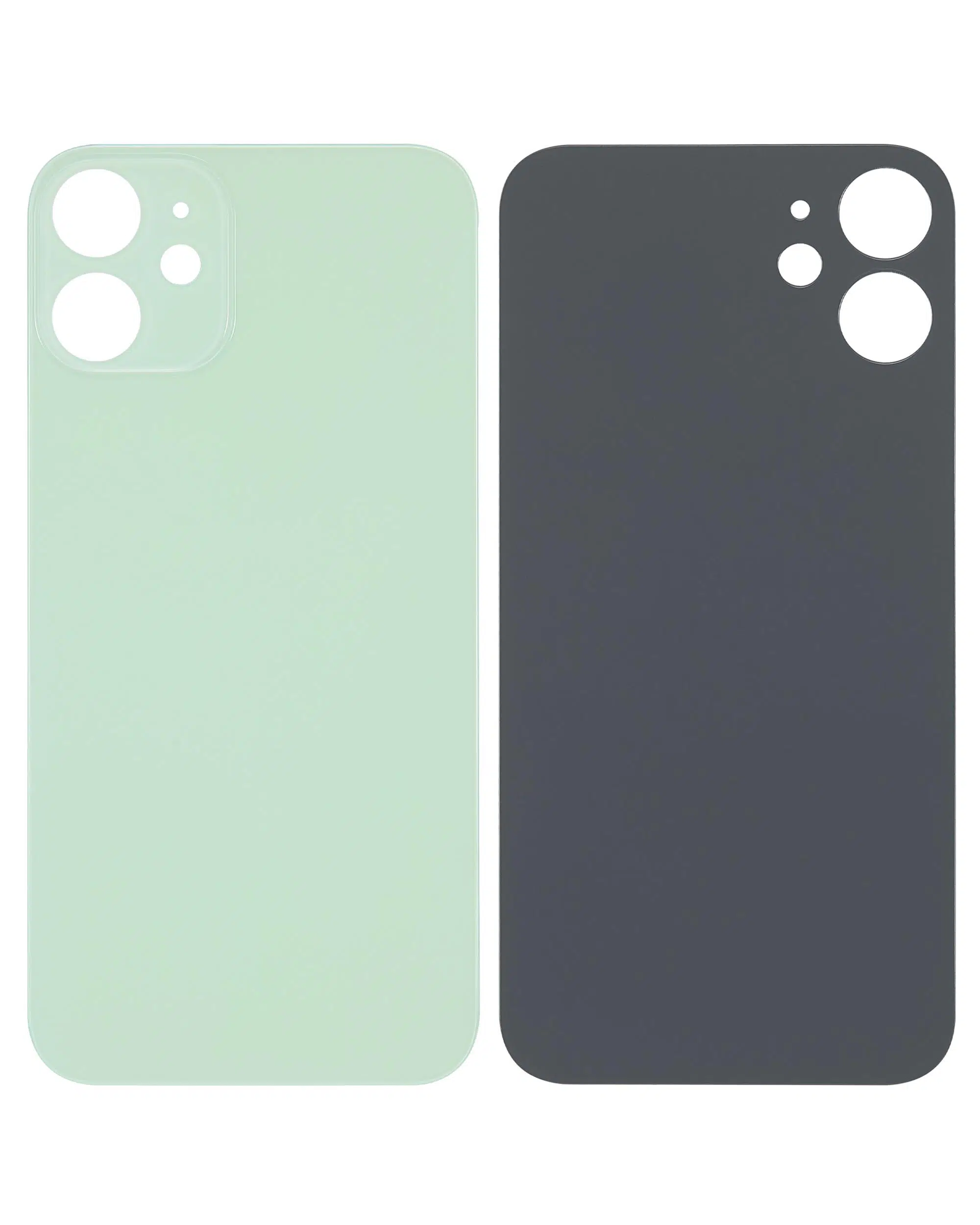 İphone 12 Mini İle Uyumlu Arka Cam Yeşil (Logolu / Büyük Kamera Deliği)