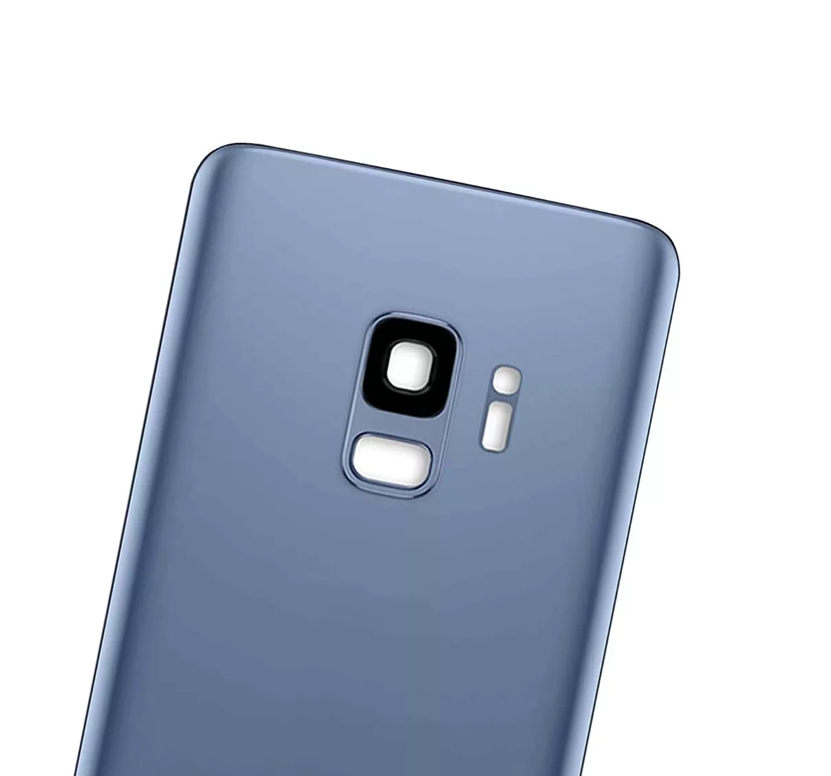 Samsung Galaxy S9 İle Uyumlu Kamera Lensli Arka Kapak Camı (Servis Paketi) (Mercan Mavisi) 