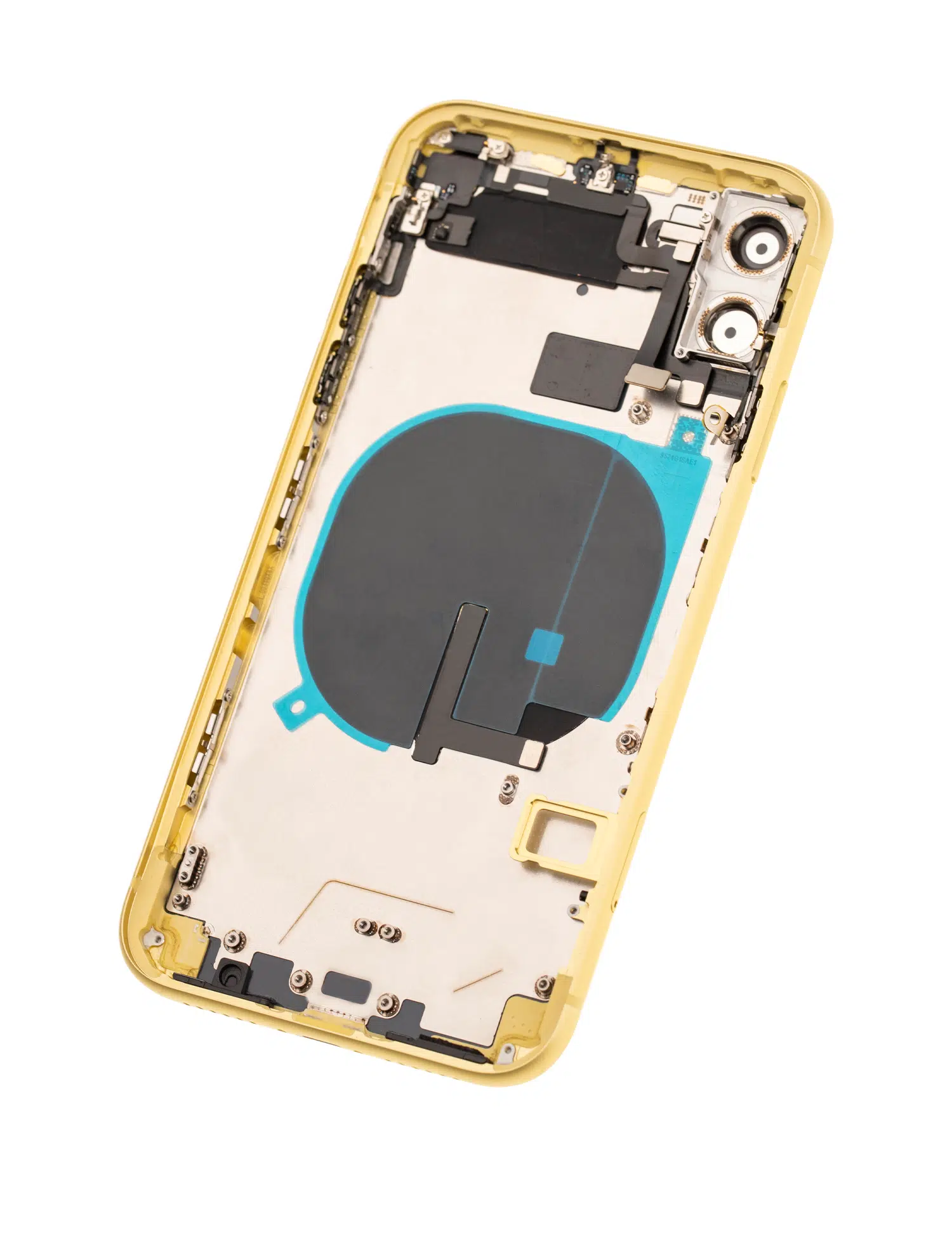 İphone 11 İle Uyumlu Kasa Kapak Set Sarı İçi Boş (Logolu) 1/1 Kasa