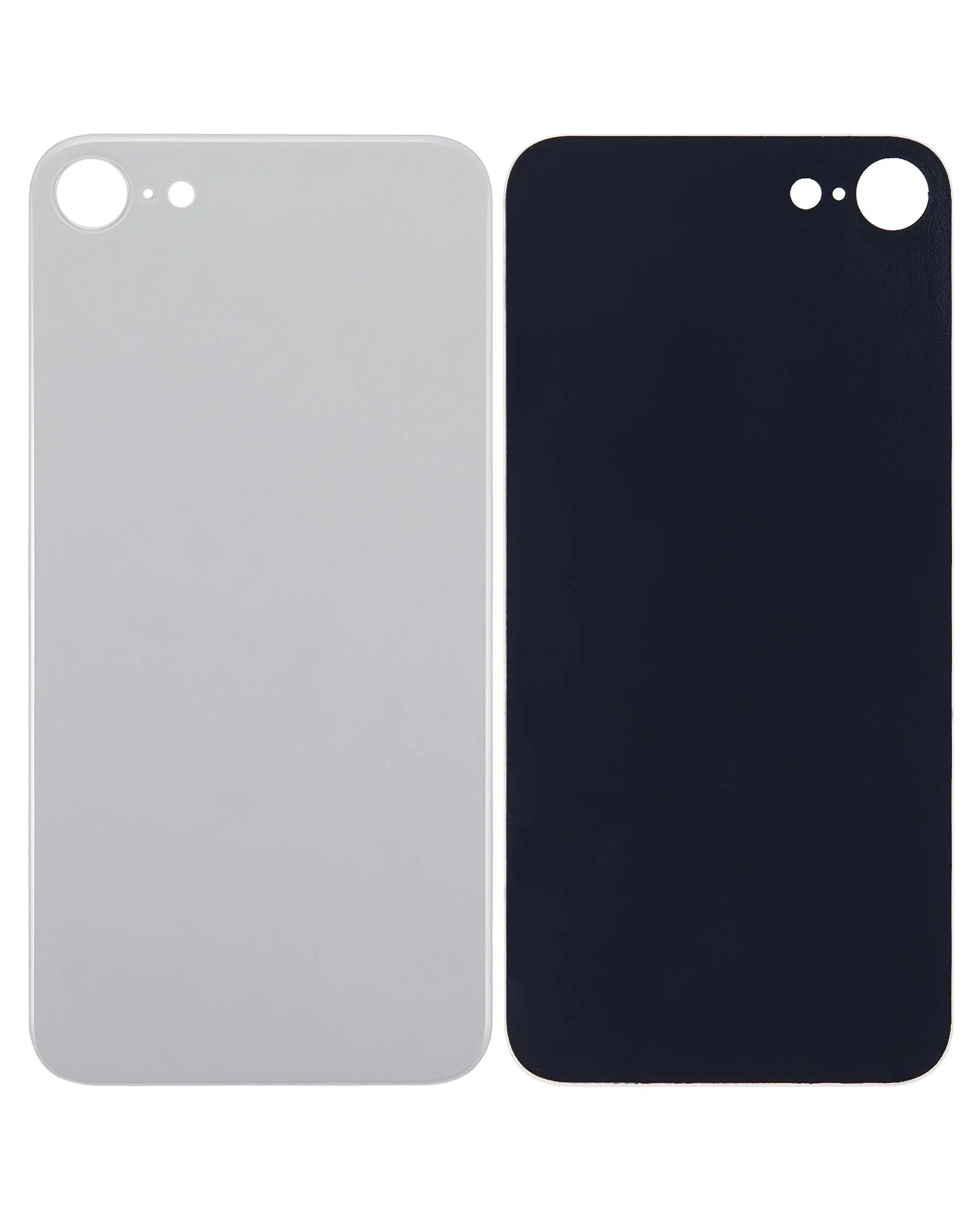 İphone 8 İle Uyumlu Arka Cam Beyaz (Logolu / Büyük Kamera Deliği)