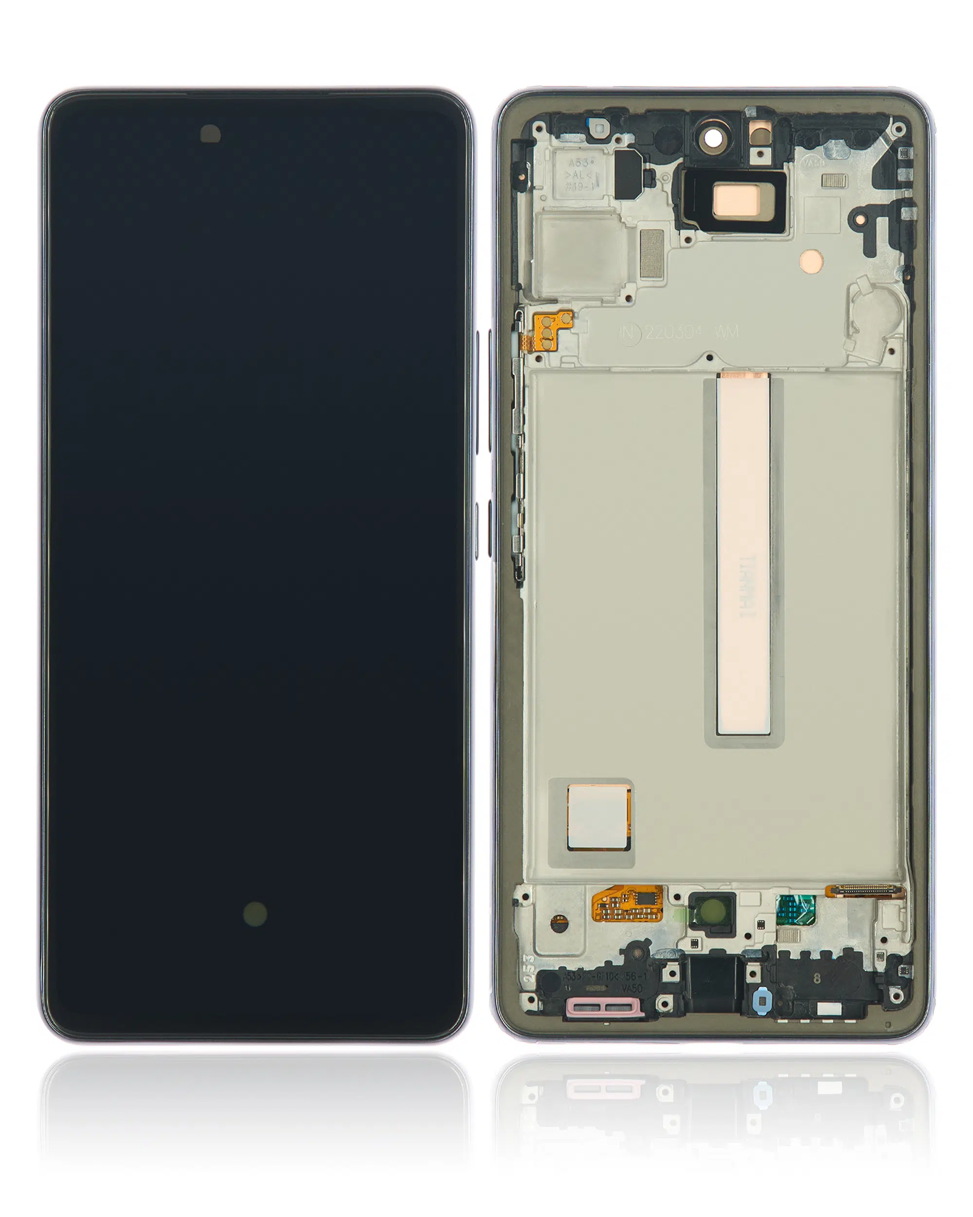 Samsung Galaxy A53 5G İle Uyumlu Çerçeveli Ekran Dokunmatik (Siyah) (Orjinal) ( A536 / 2022)