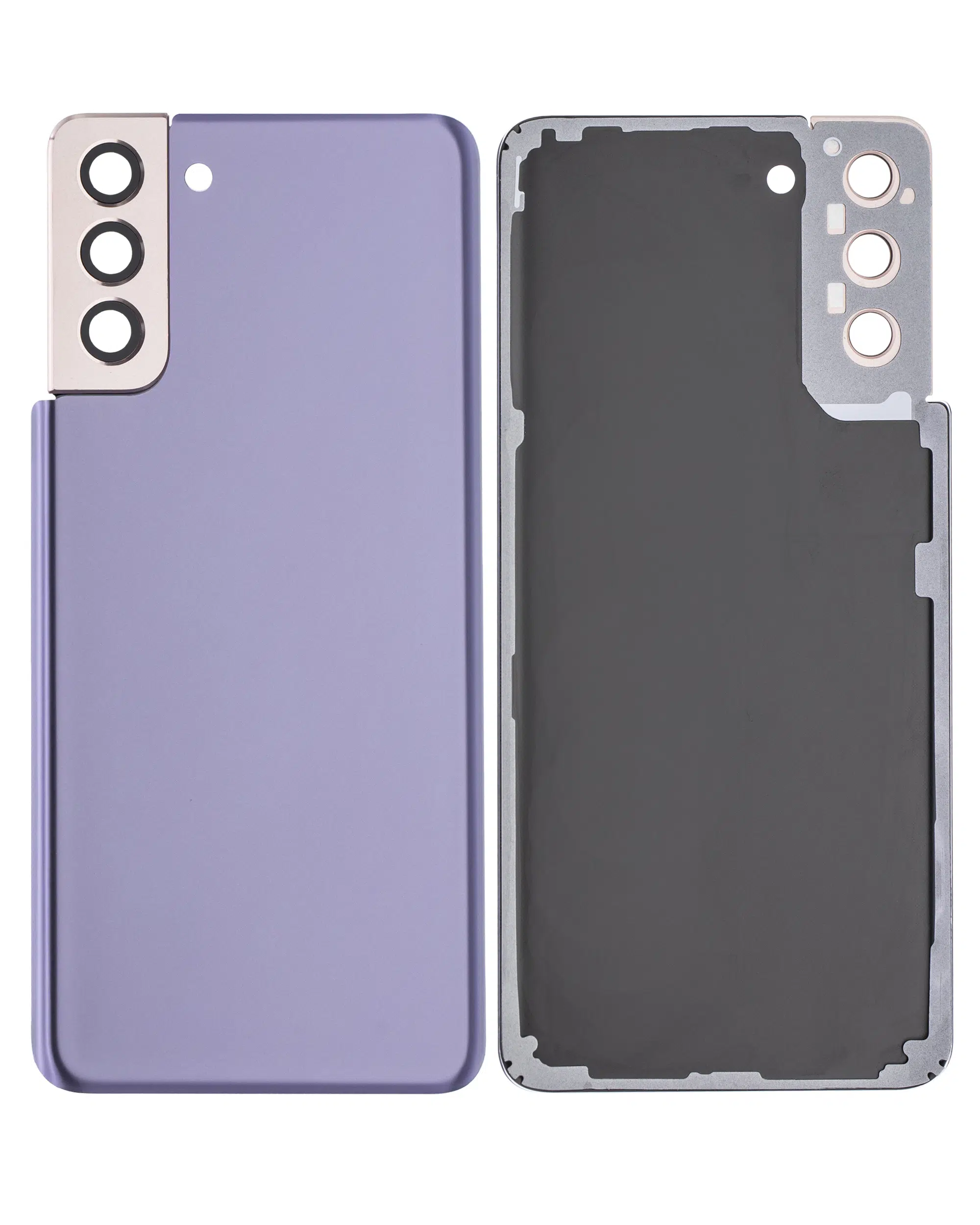 Samsung Galaxy S21 Plus İle Uyumlu Kamera Lensli Arka Kapak Camı (Servis Paketi) (Phantom Vio... 