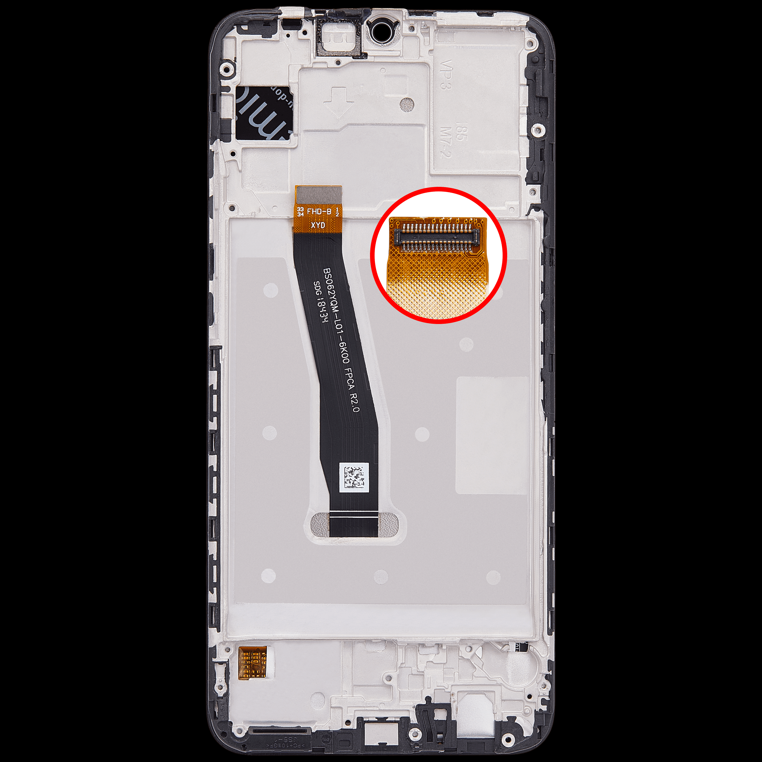 Huawei P Smart 2019 ile Uyumlu Çerçeveli Ekran Dokunmatik (%100 Orijinal Ürün)