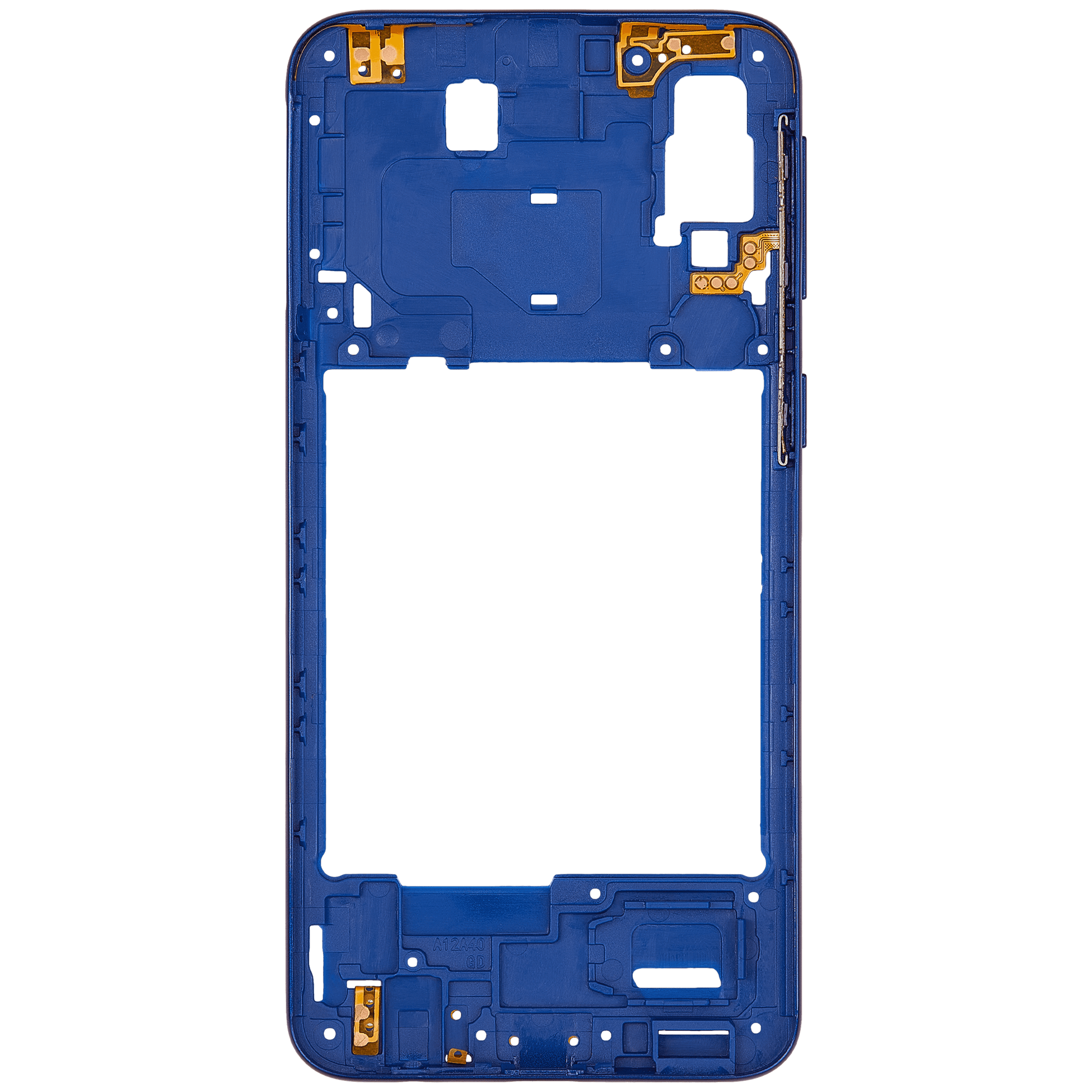 Samsung Galaxy A40 (A405 / 2019) (Aftermarket Plus) (Mavi) ile Uyumlu Orta Çerçeve Muhafaza 