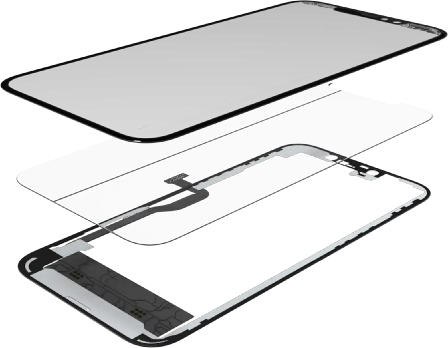 3'ü 1 Arada (OCA Önceden Yüklenmiş Cam + Çerçeve) İphone 12 Mini (OCA Master) ile Uyumlu