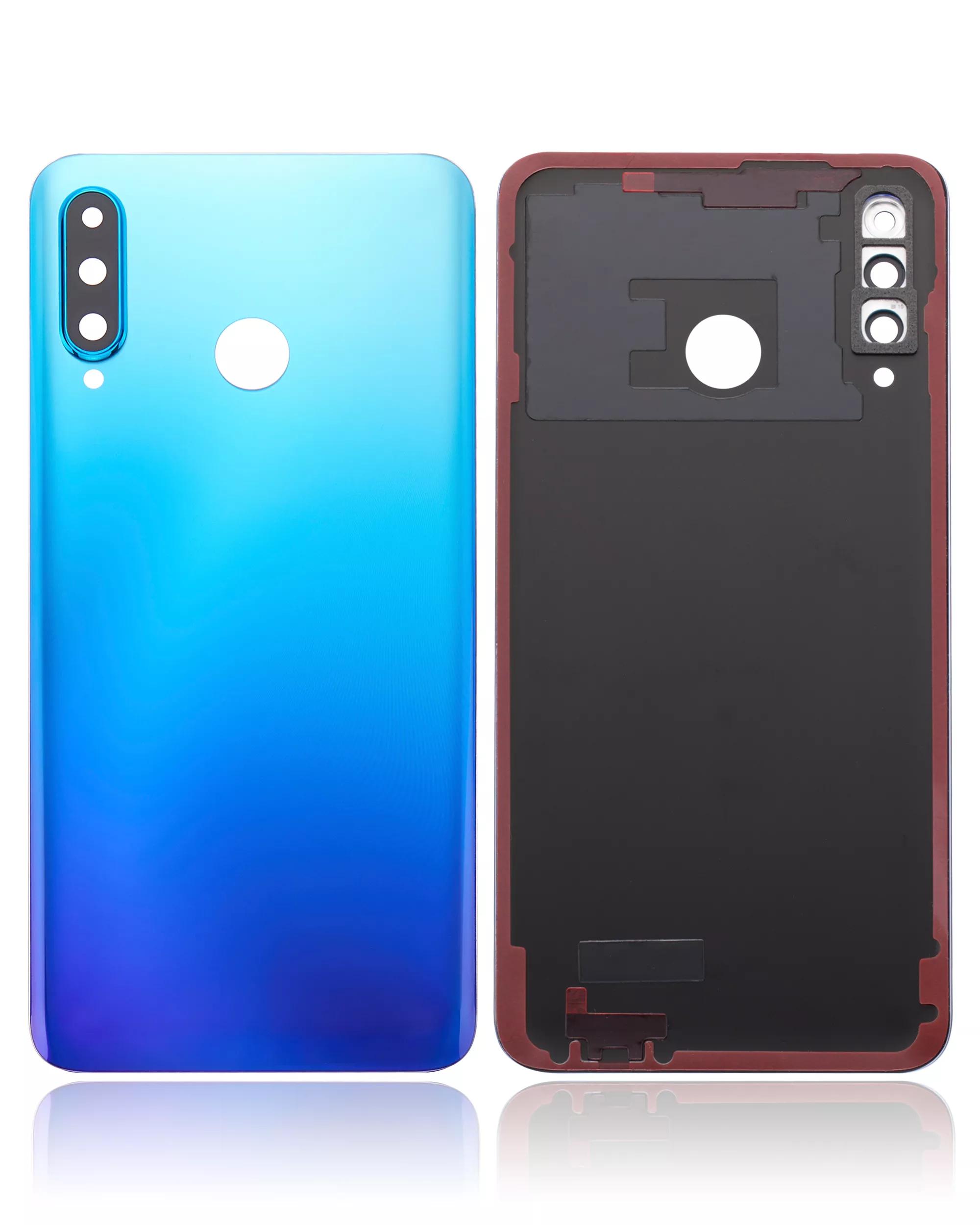 Huawei P30 Lite  ile Uyumlu Arka kapak Camı Kamera Lensli Mavi (64gb)