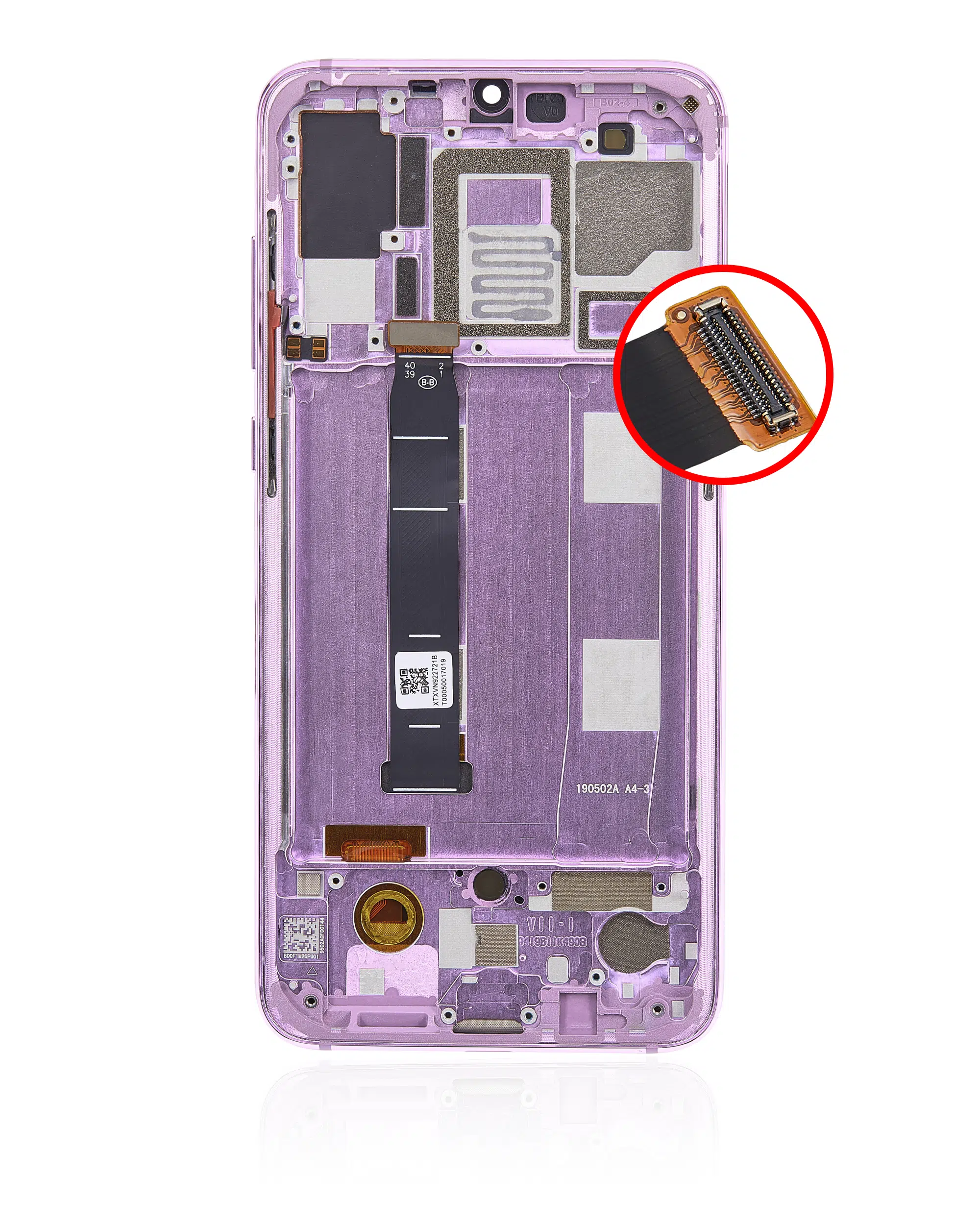 Xiaomi Mi 9 İle Uyumlu Çerçeveli Ekran Dokunmatik Oled (Lavanta Menekşe)