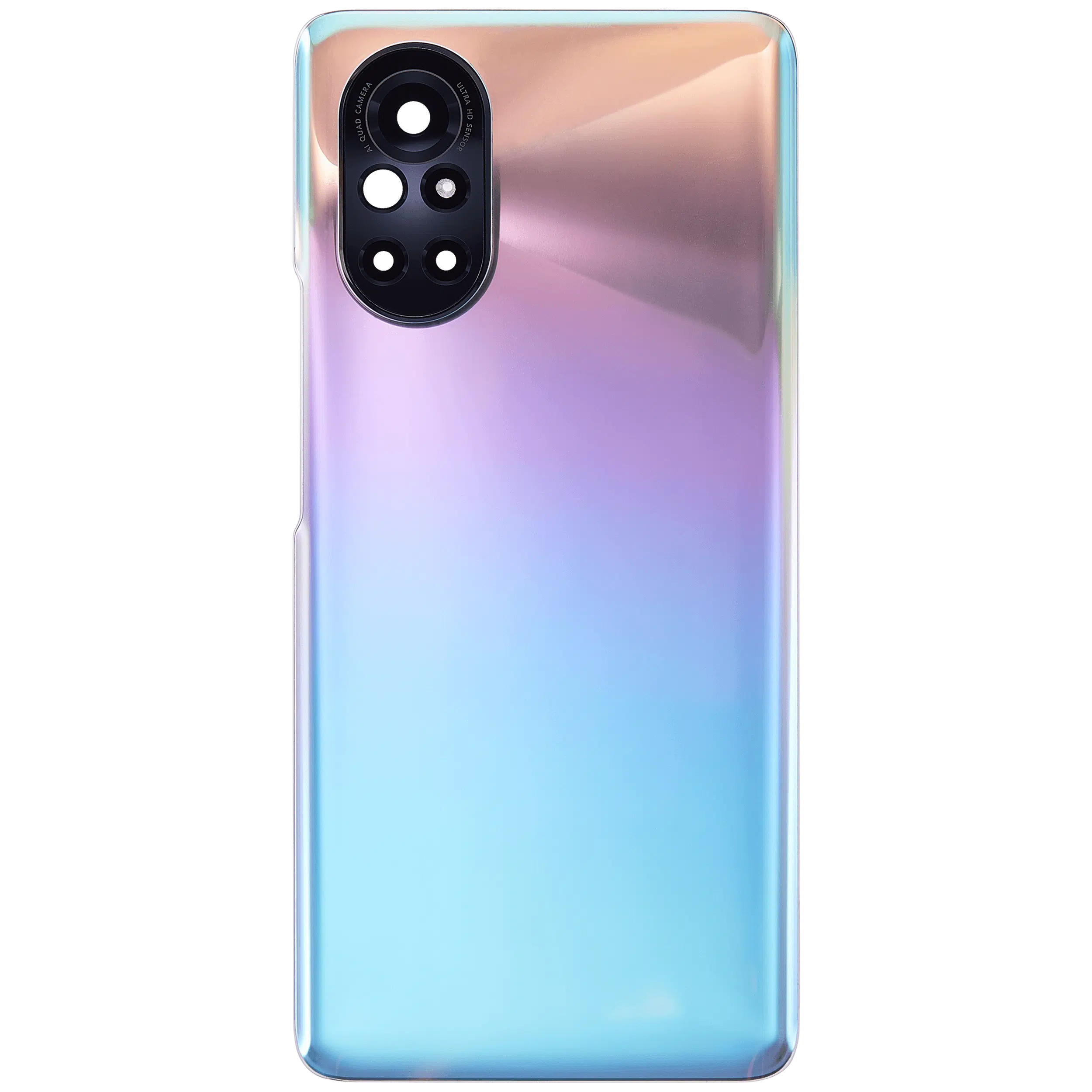 Huawei Nova 8 İle Uyumlu Kamera Lensli Arka Kapak Camı (Gümüş)