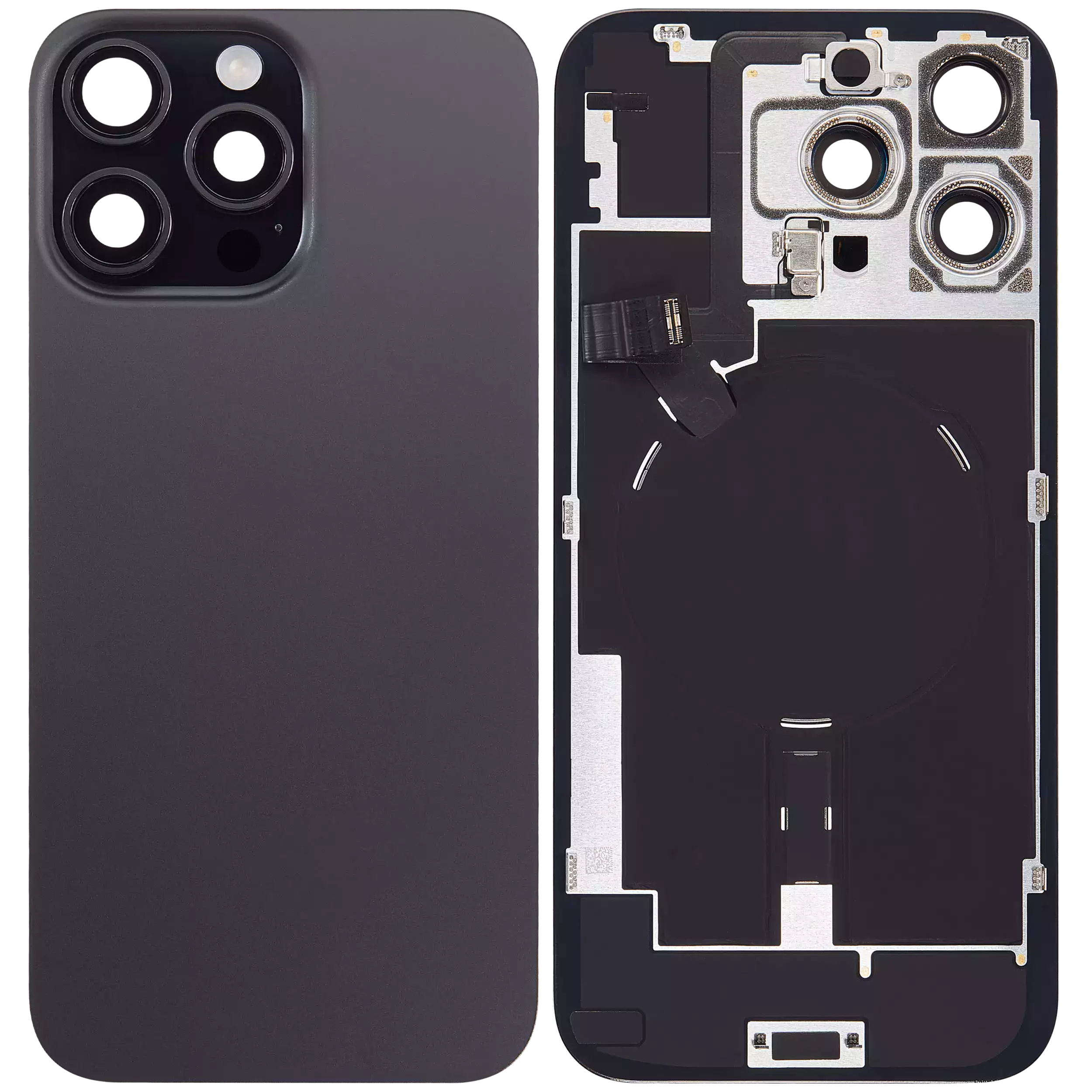 İphone 16 Pro Max İle Uyumlu Arka Cam Kapak Çelik Plakalı Kablosuz NFC Şarjlı MagSafe Mıknatıslı