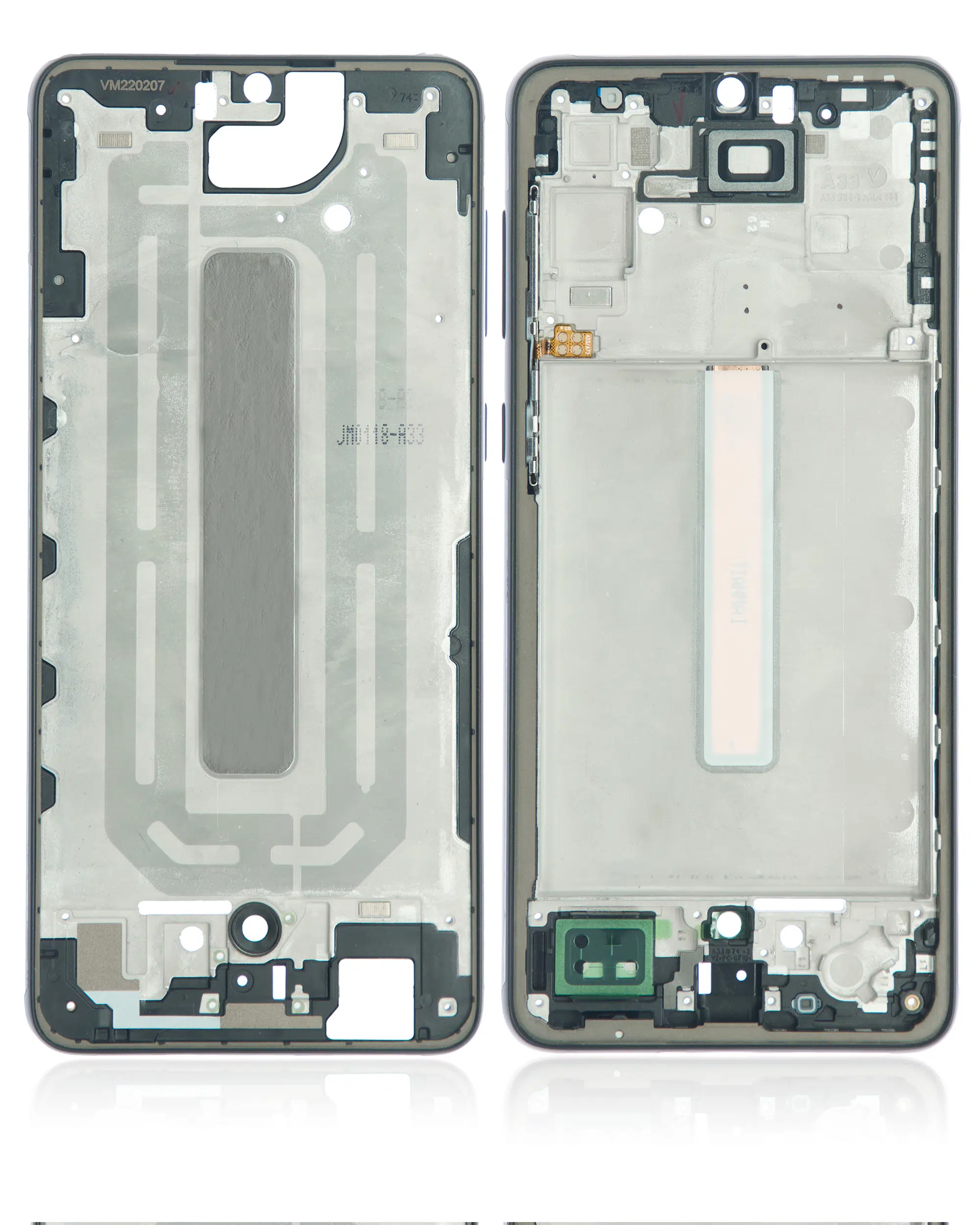Samsung Galaxy A33 5G (A336 / 2022) (Siyah) ile Uyumlu Orta Çerçeve Muhafaza 