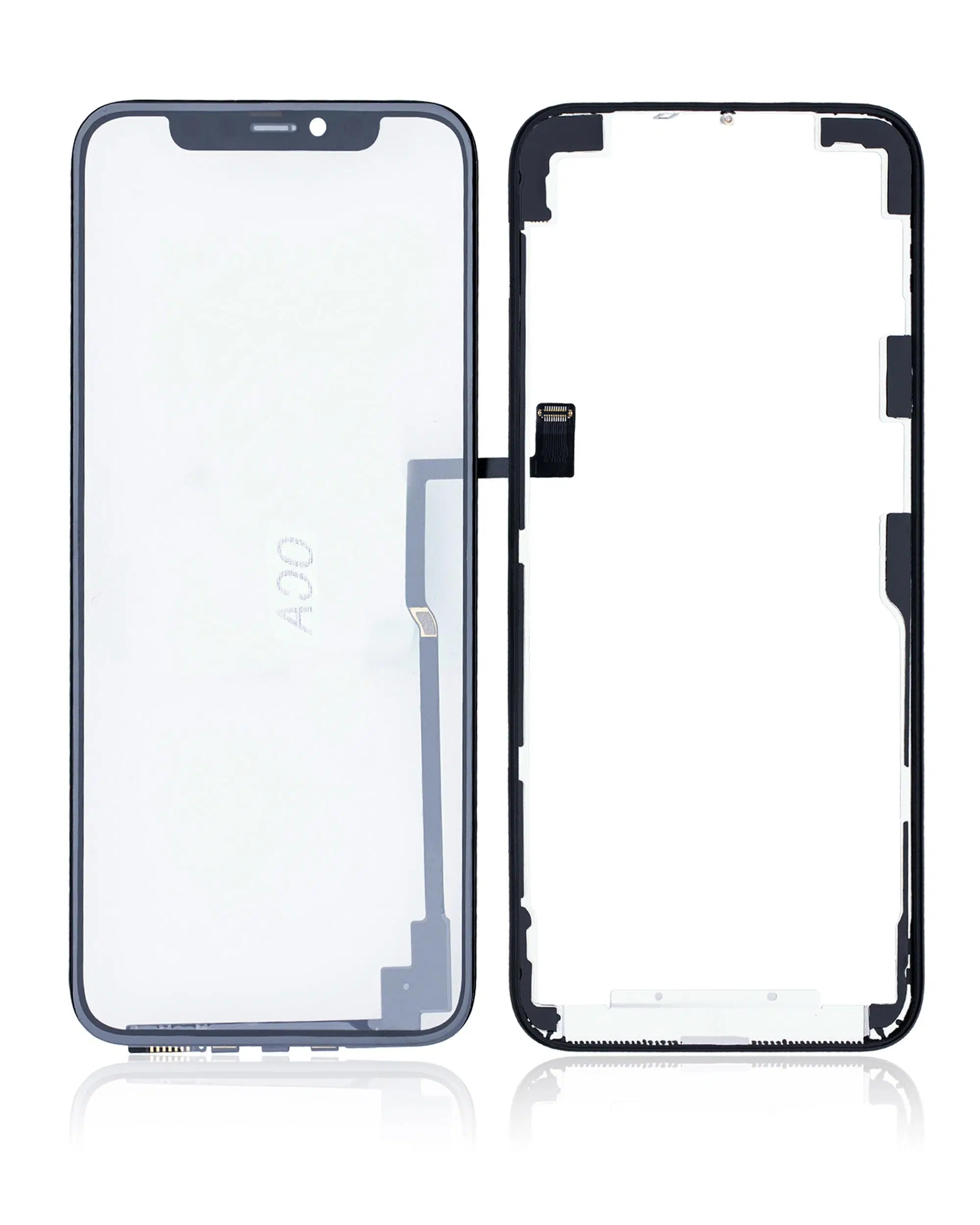 4'ü 1 Arada Uzun Esnek (Cam + OCA + Çerçeve Önceden Yüklenmiş Sayısallaştırıcı Dokunuş) İphone 11 P...