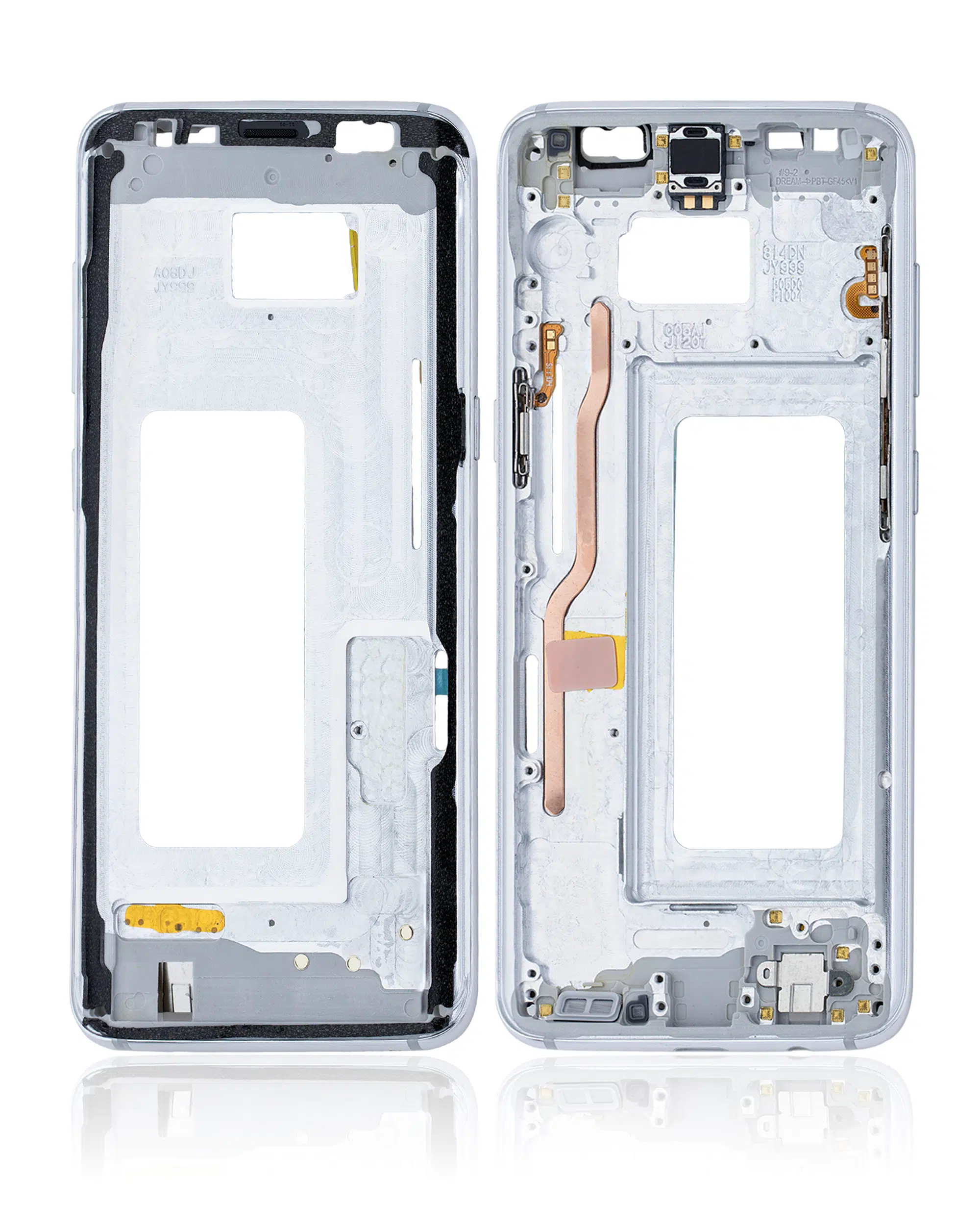 Samsung Galaxy S8 ile Uyumlu Orta Çerçeve Muhafaza (Küçük Parçalarla) (Arktik Gümüş) 